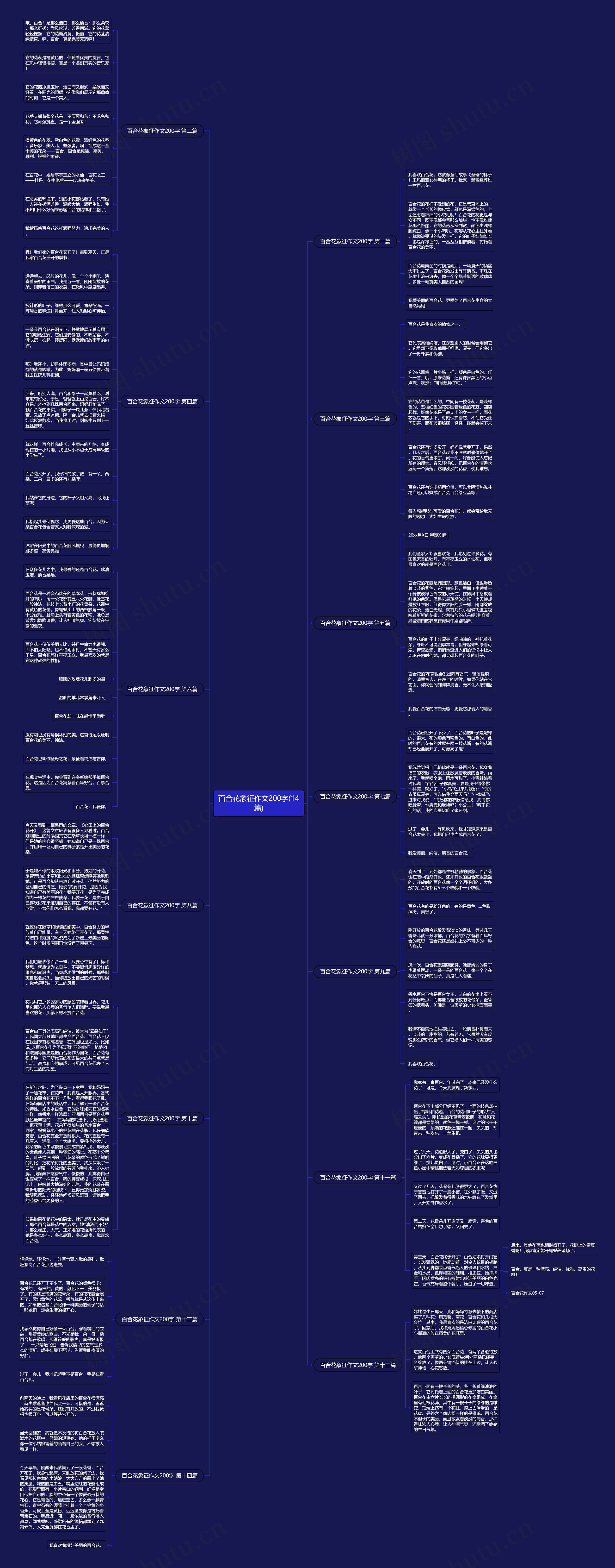 百合花象征作文200字(14篇)思维导图