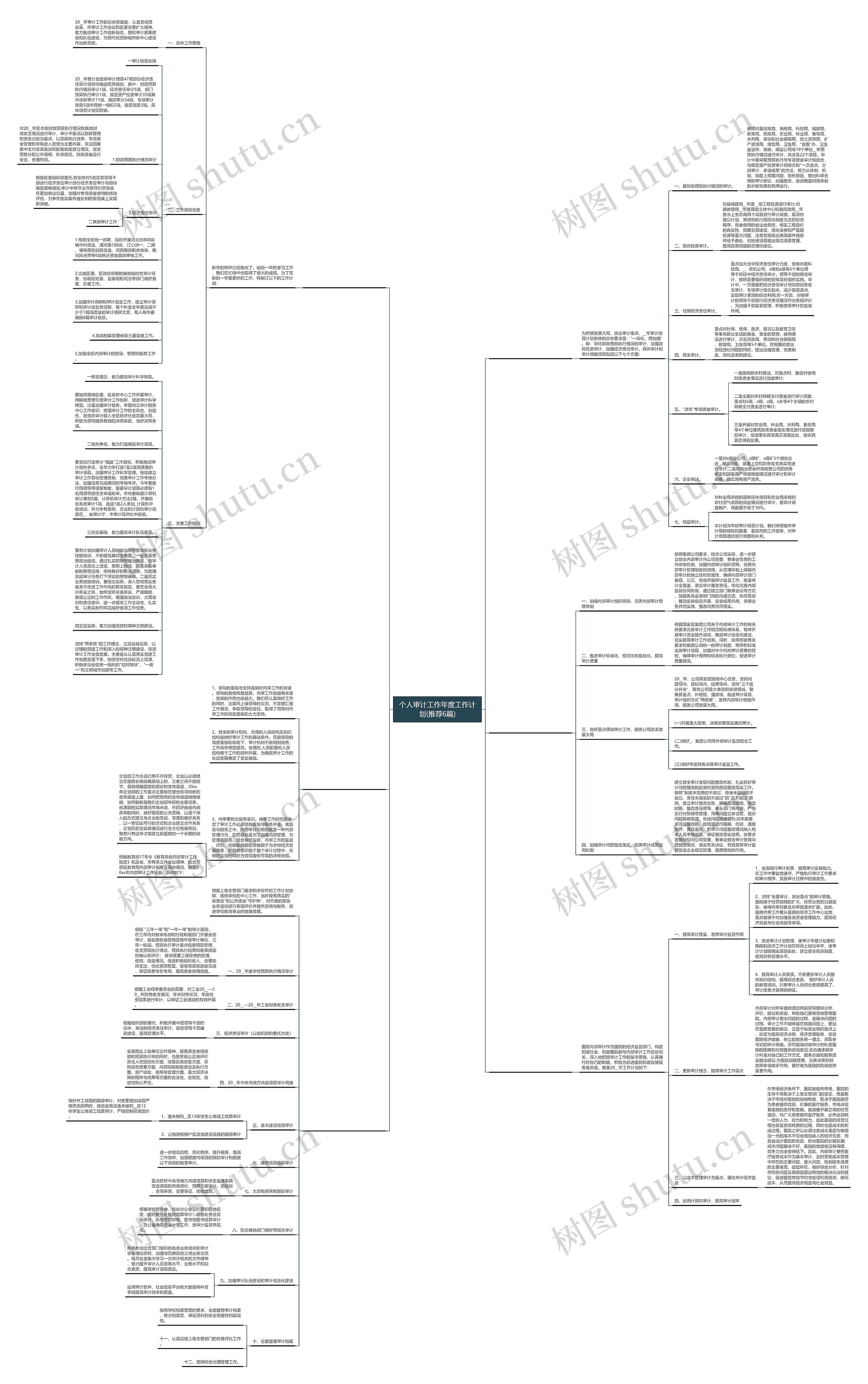 个人审计工作年度工作计划(推荐6篇)思维导图