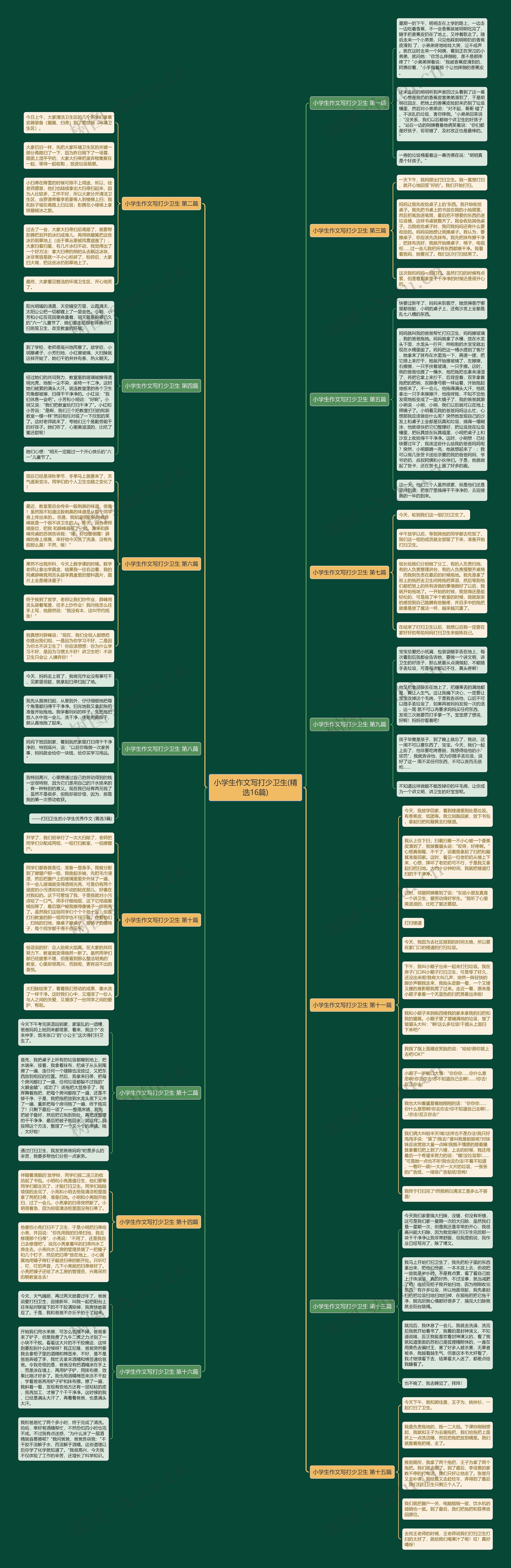 小学生作文写打少卫生(精选16篇)思维导图