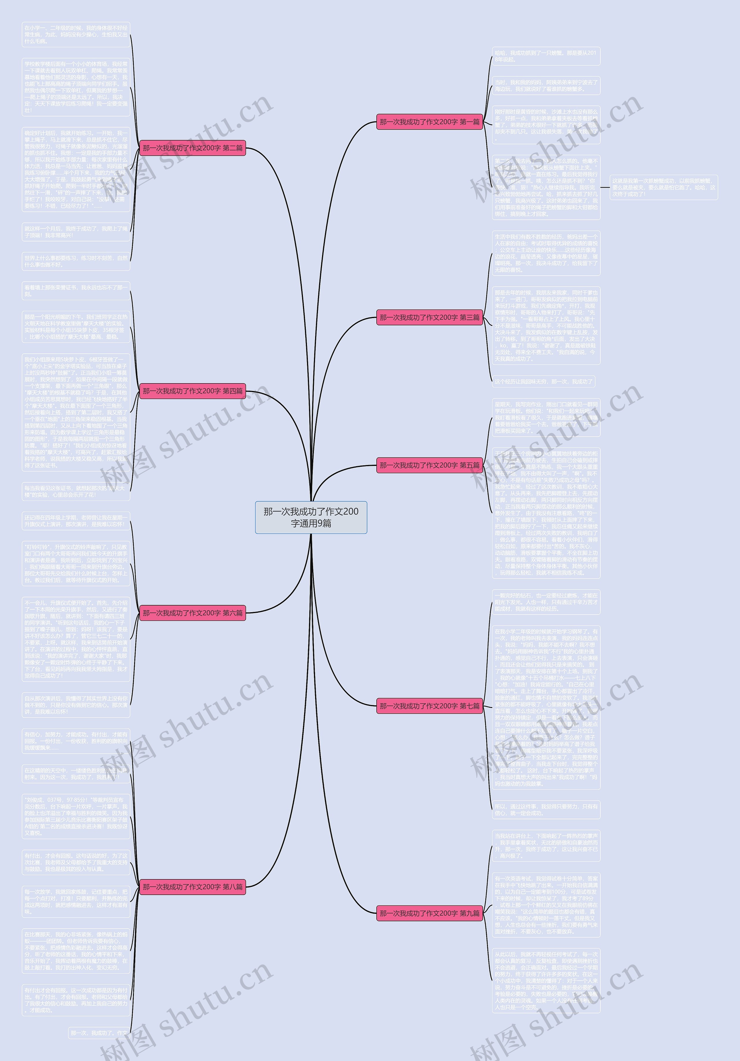 那一次我成功了作文200字通用9篇思维导图