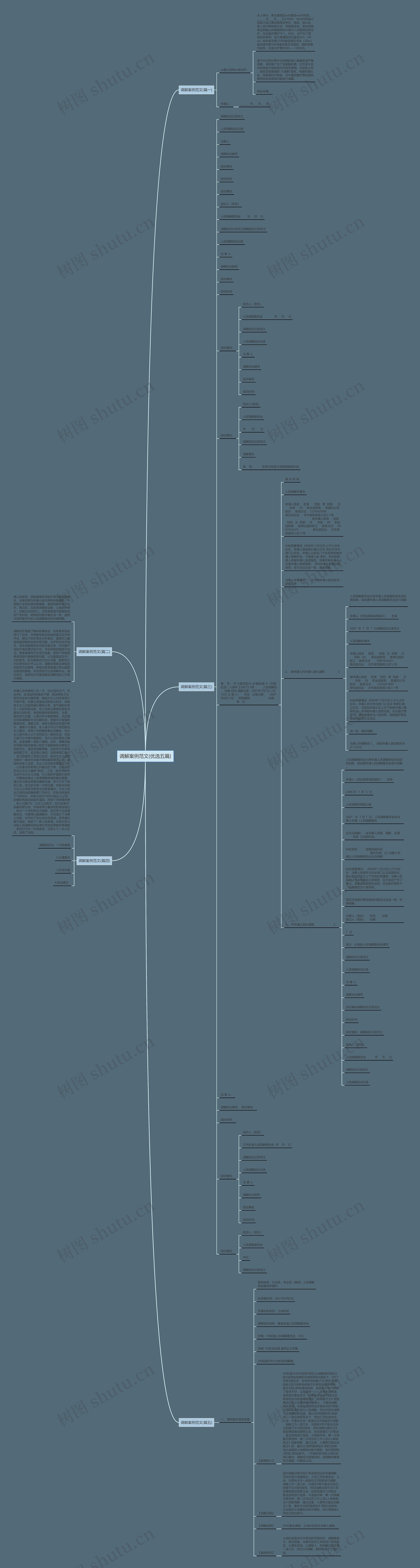 调解案例范文(优选五篇)思维导图