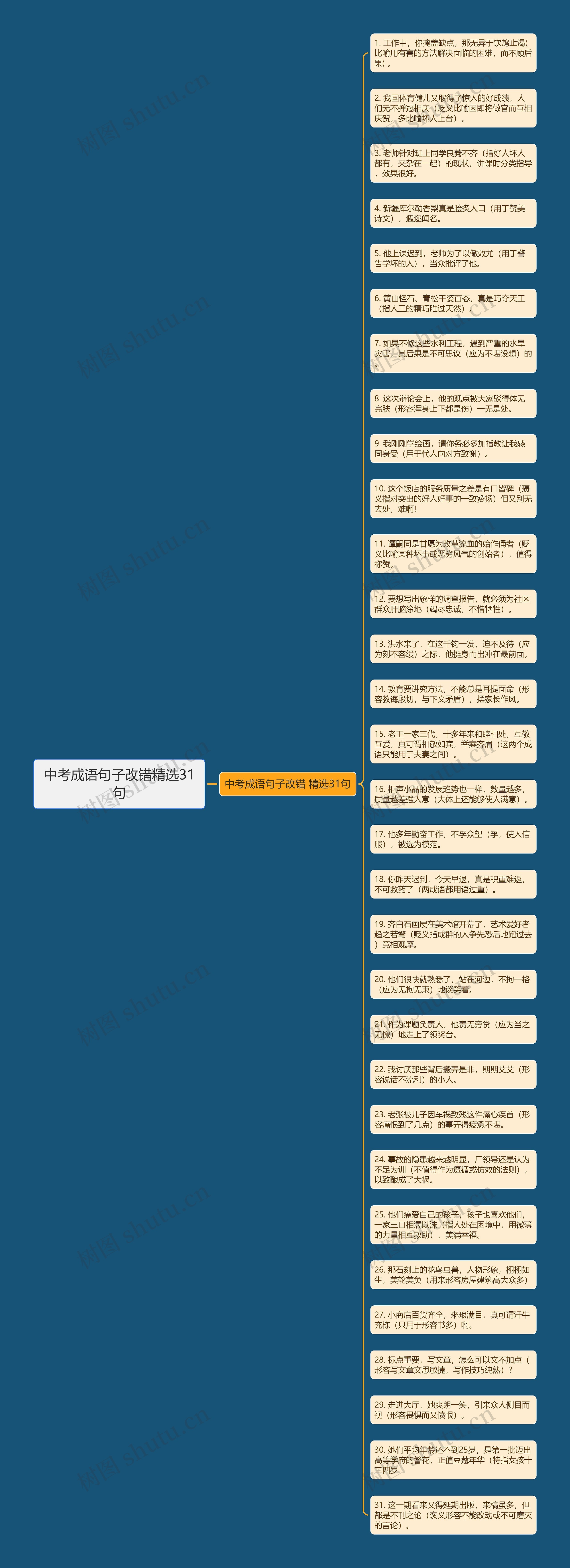 中考成语句子改错精选31句