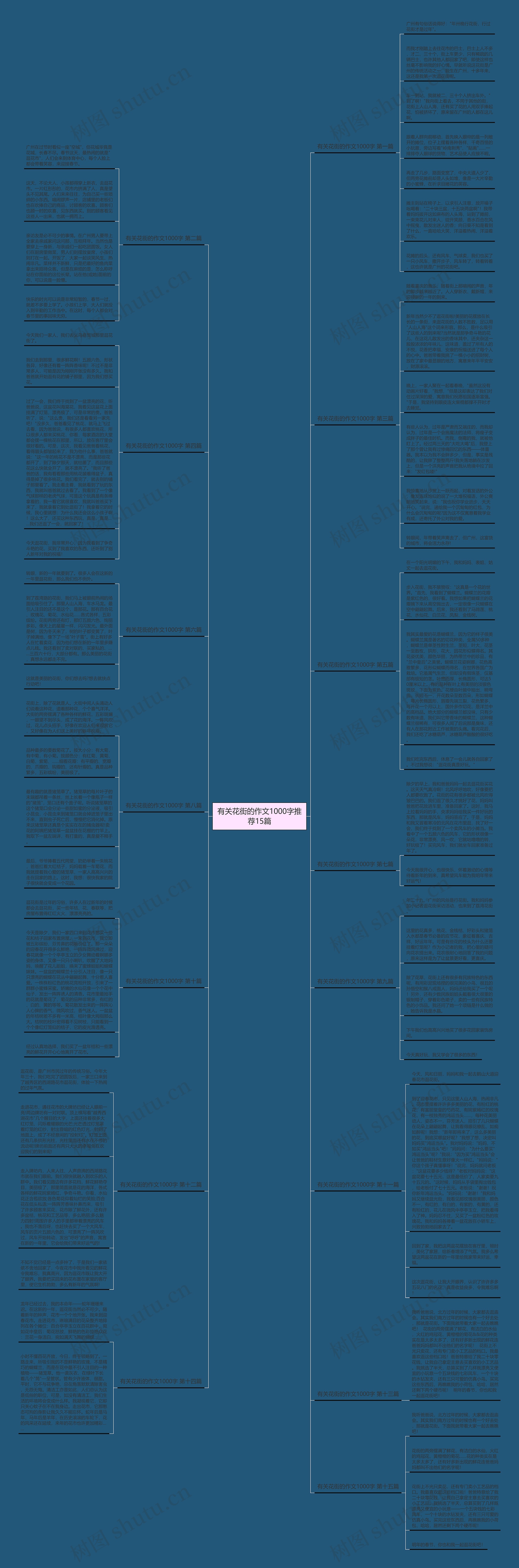 有关花街的作文1000字推荐15篇思维导图