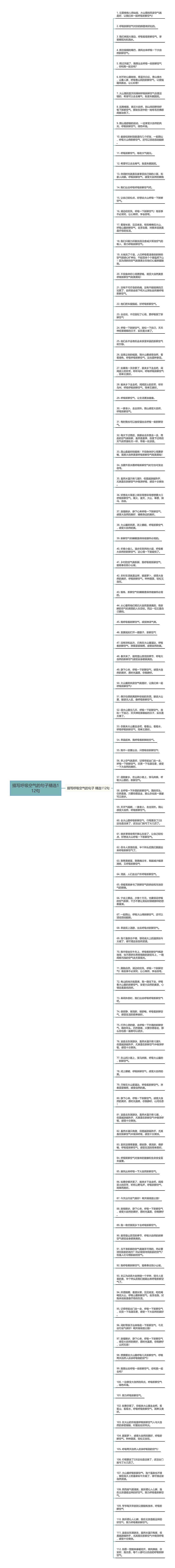 描写呼吸空气的句子精选112句思维导图