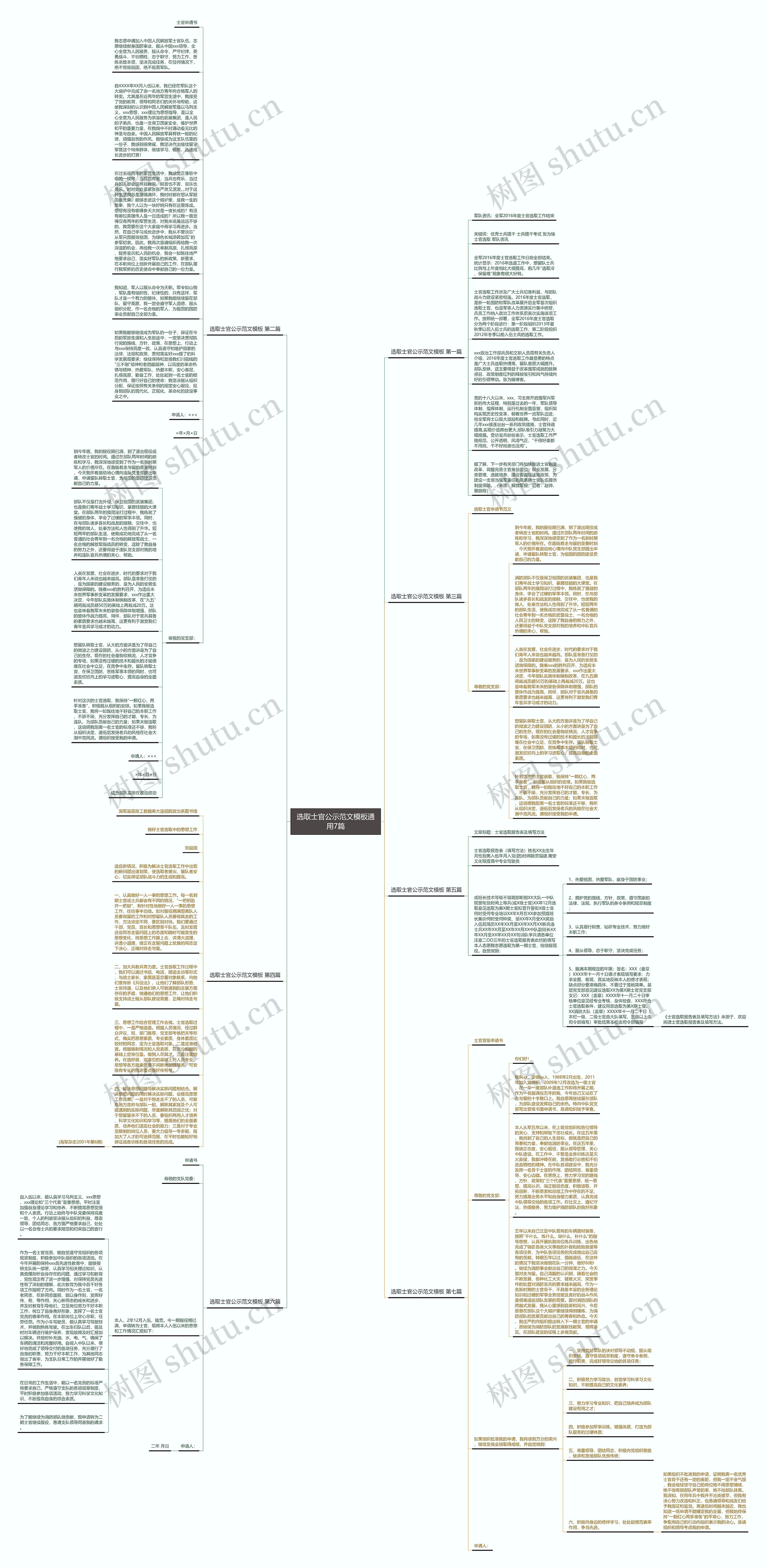 选取士官公示范文通用7篇思维导图