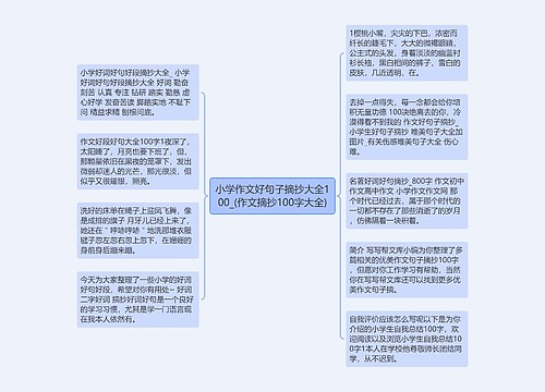 小学作文好句子摘抄大全100_(作文摘抄100字大全)