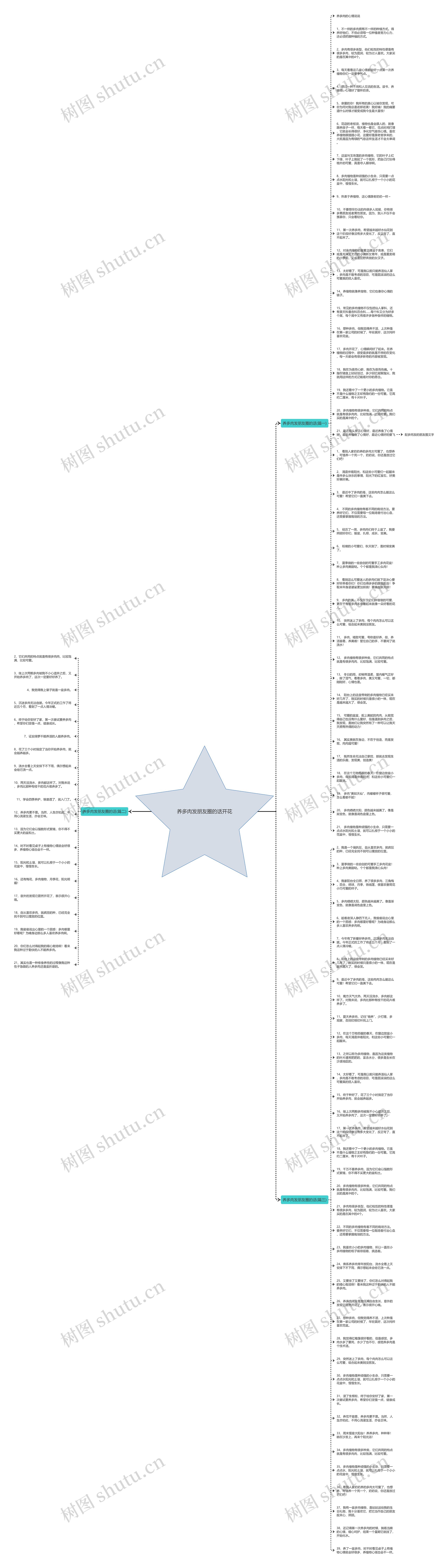 养多肉发朋友圈的话开花思维导图
