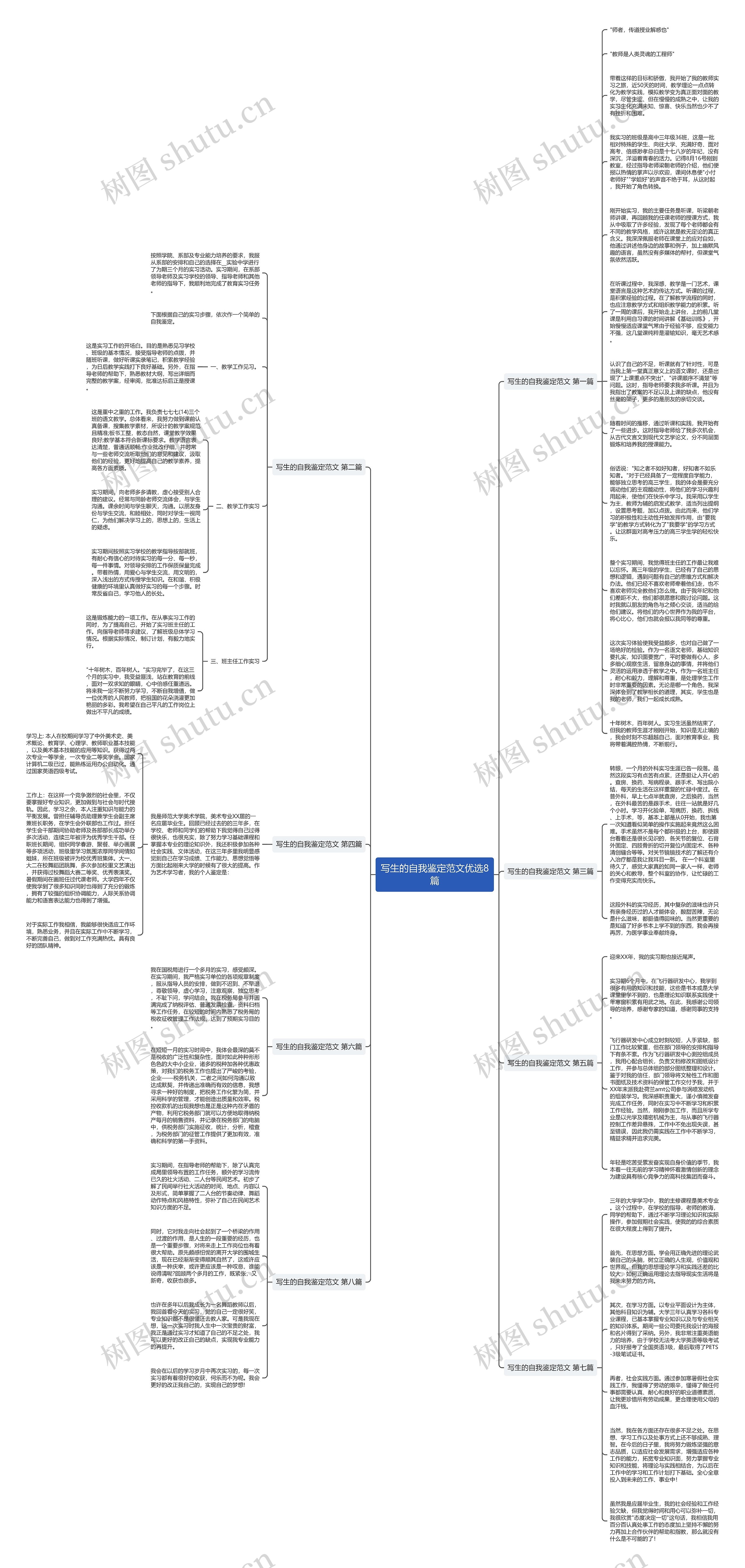 写生的自我鉴定范文优选8篇思维导图