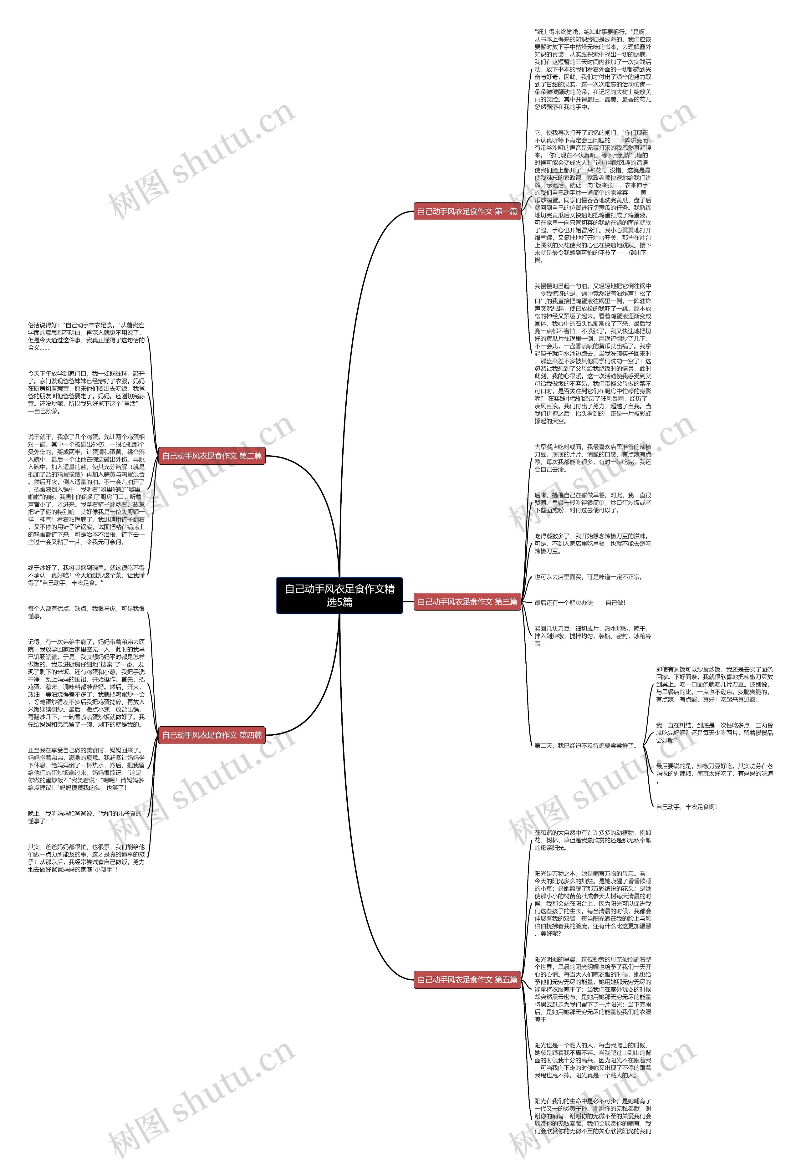 自己动手风衣足食作文精选5篇思维导图