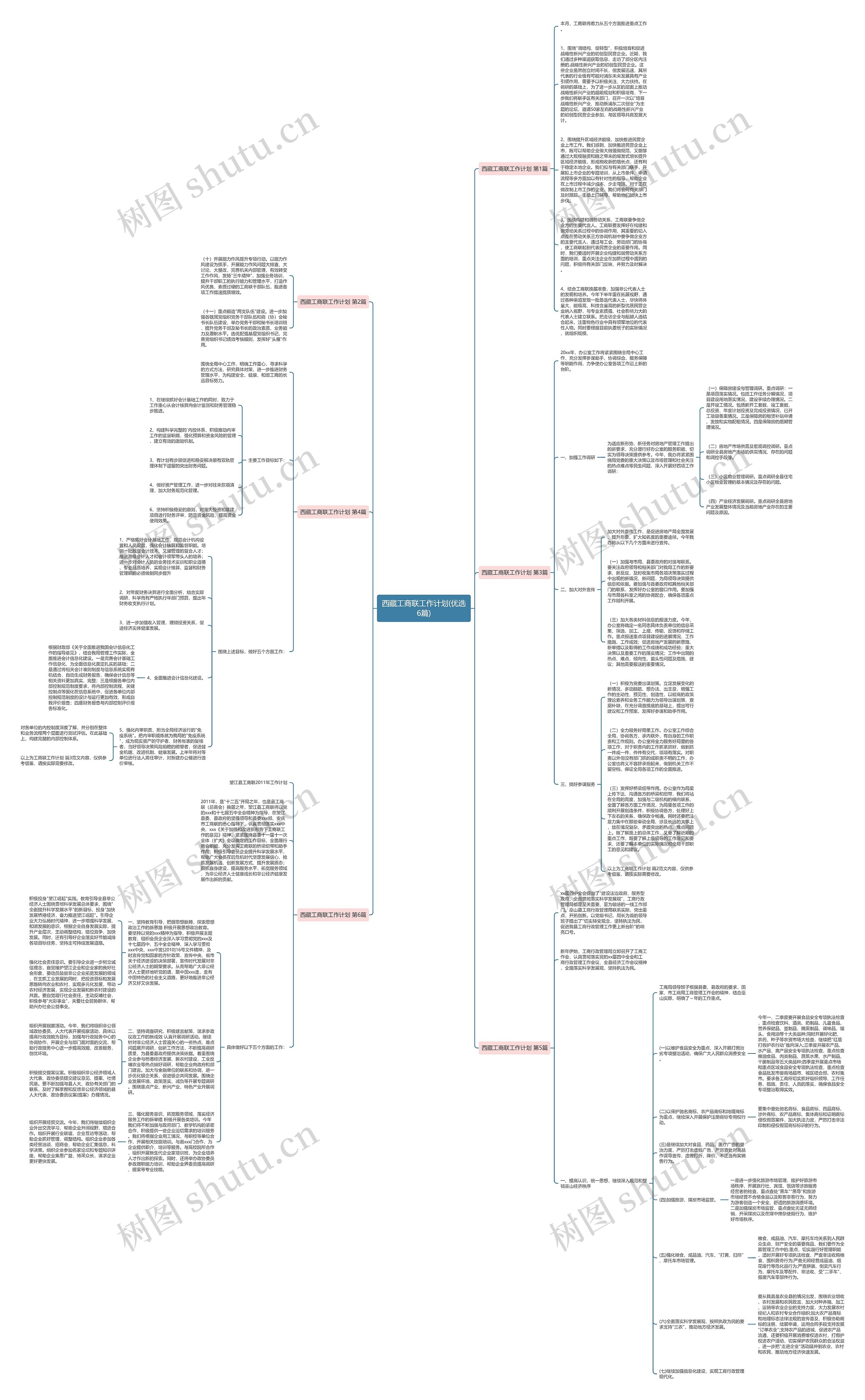 西藏工商联工作计划(优选6篇)思维导图