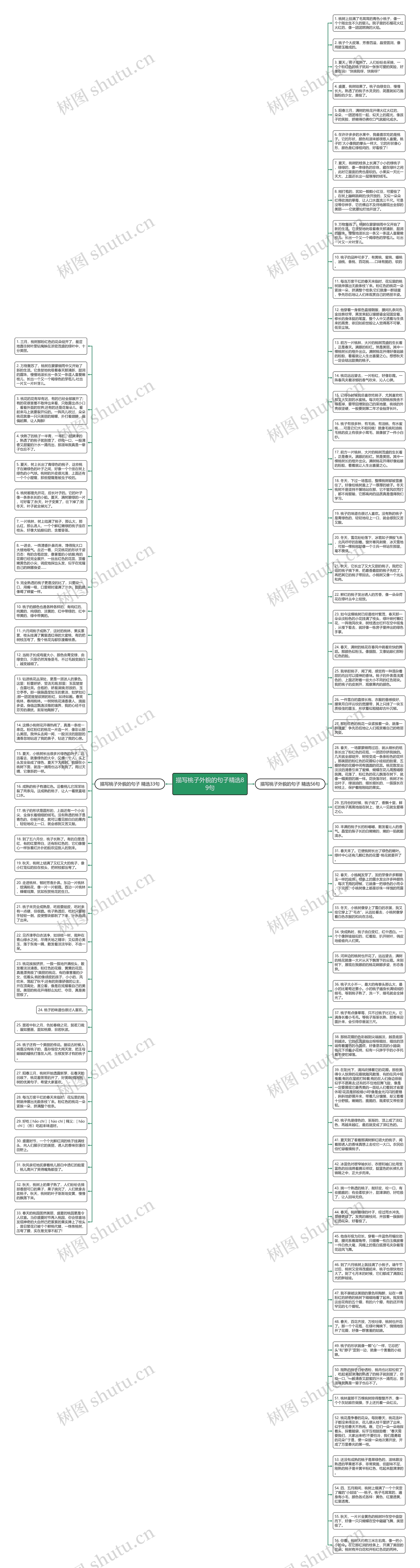 描写桃子外貌的句子精选89句思维导图