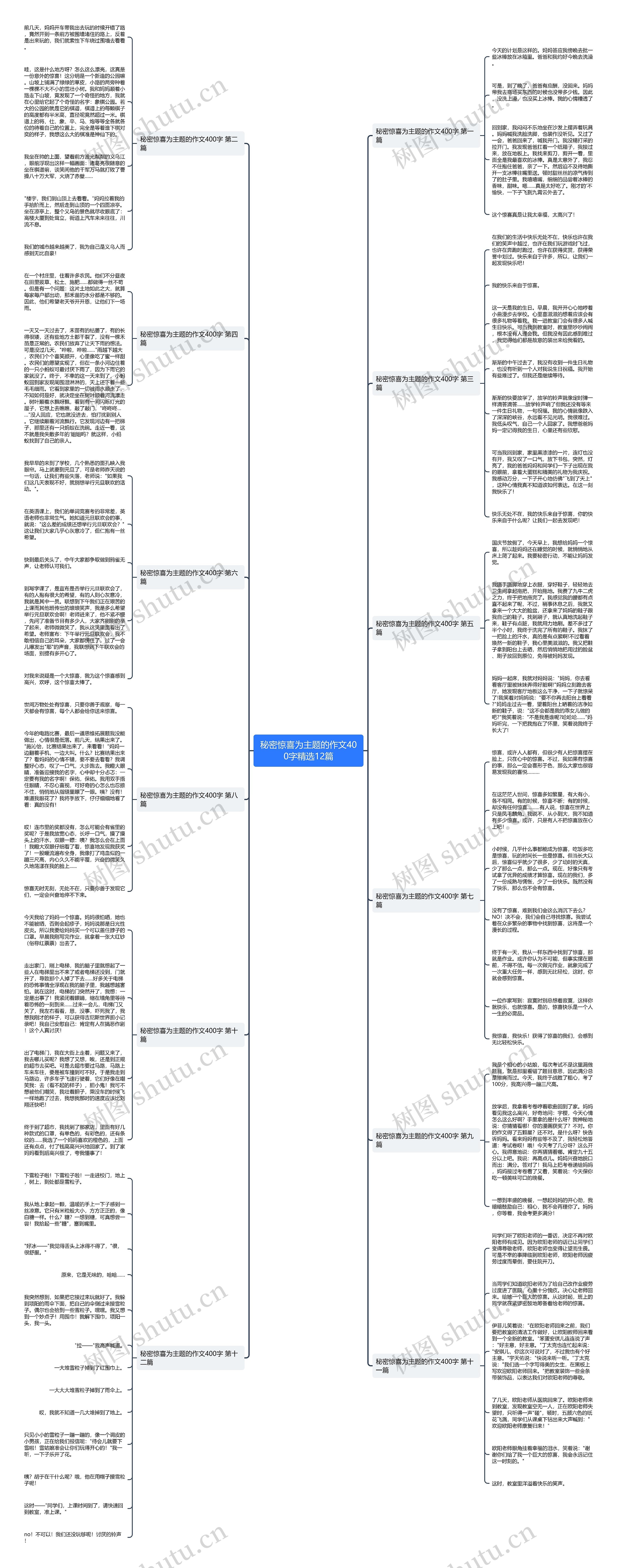 秘密惊喜为主题的作文400字精选12篇思维导图