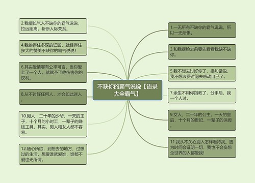 不缺你的霸气说说【语录大全霸气】