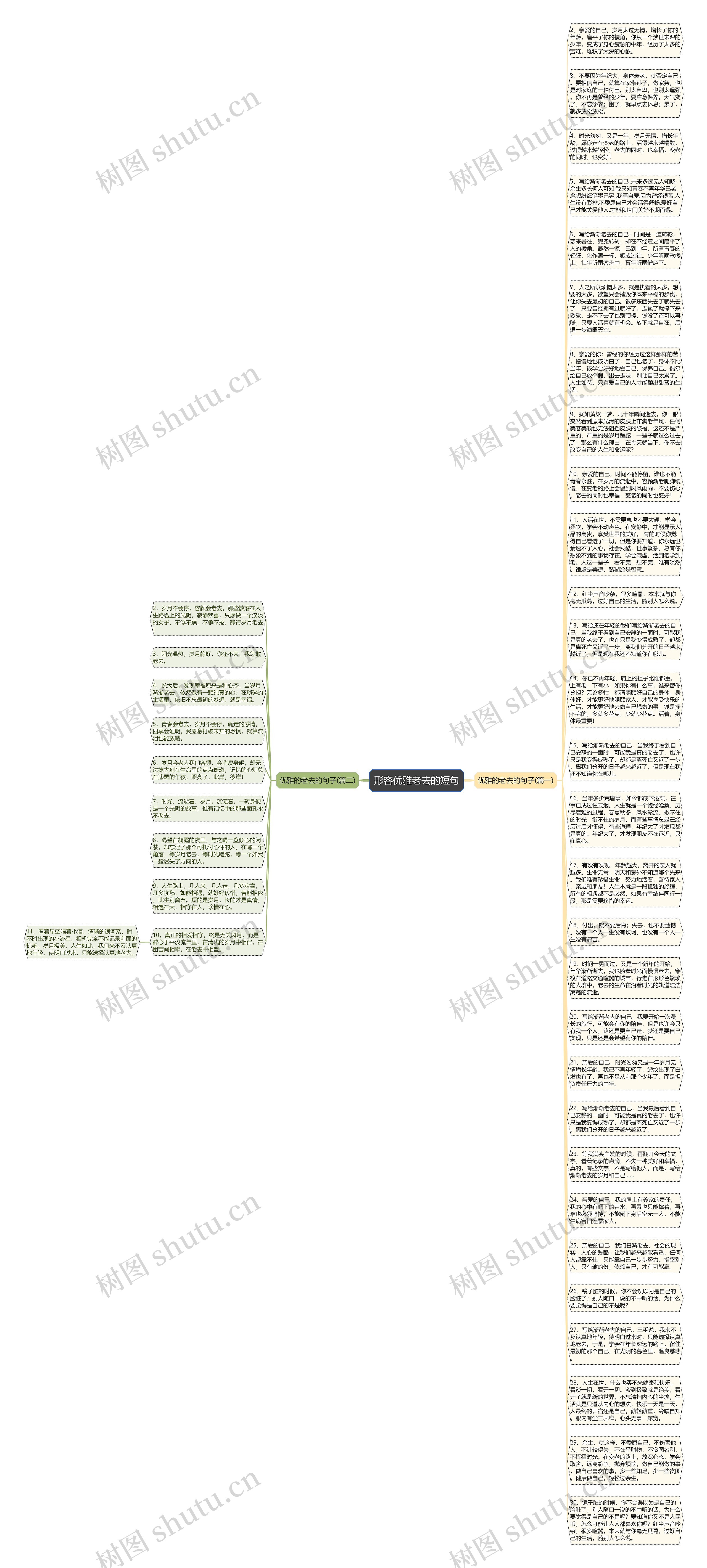 形容优雅老去的短句思维导图