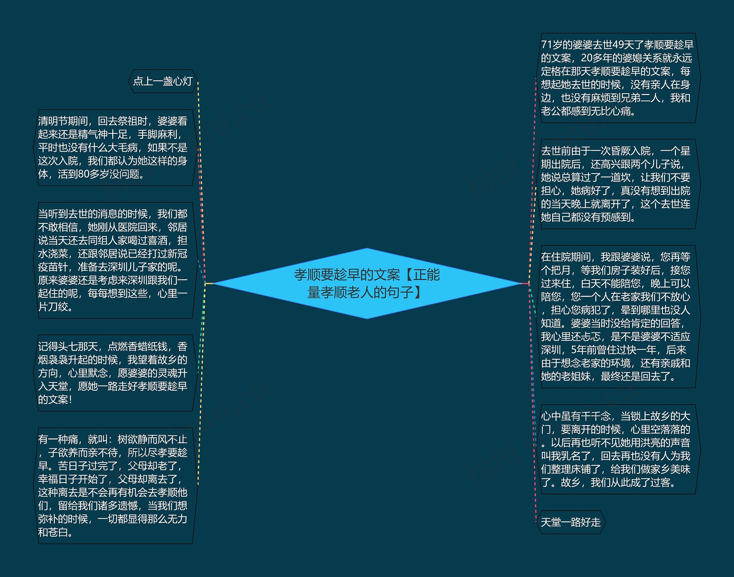 孝顺要趁早的文案【正能量孝顺老人的句子】思维导图