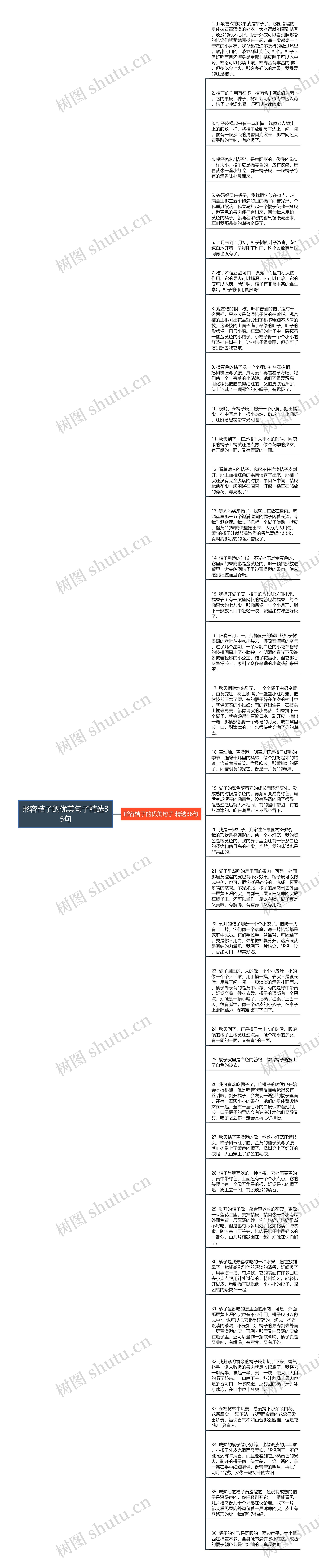 形容桔子的优美句子精选35句思维导图