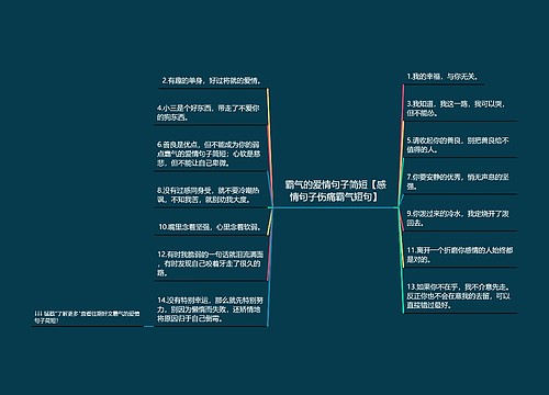 霸气的爱情句子简短【感情句子伤痛霸气短句】