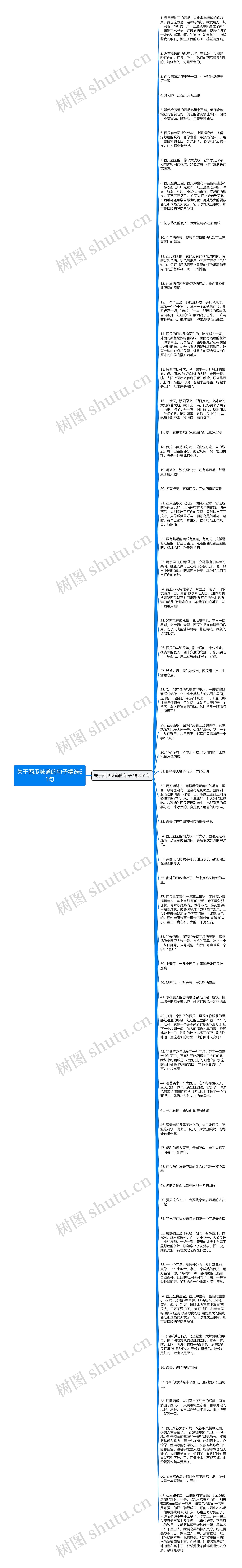 关于西瓜味道的句子精选61句思维导图