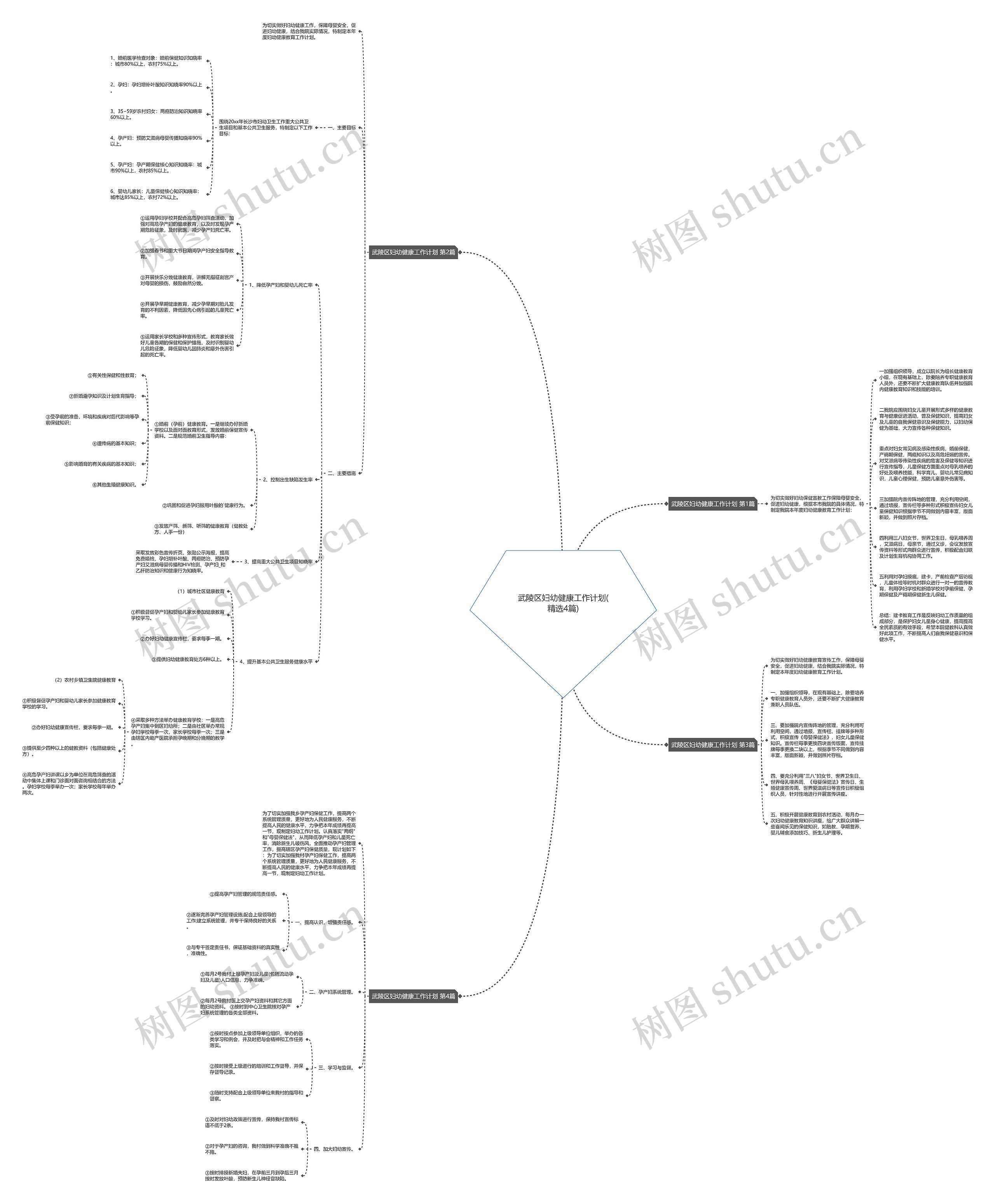 武陵区妇幼健康工作计划(精选4篇)思维导图