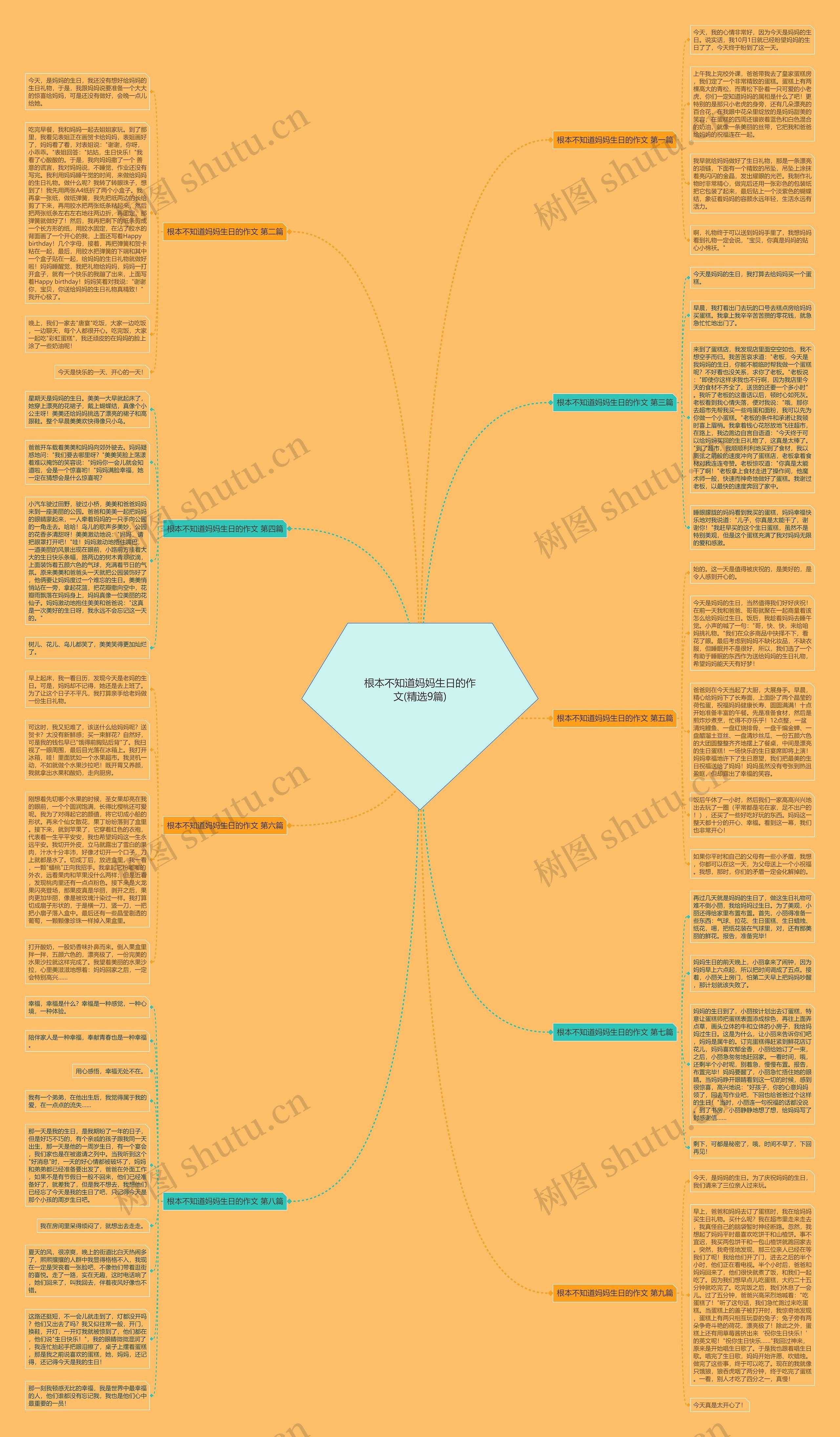 根本不知道妈妈生日的作文(精选9篇)思维导图