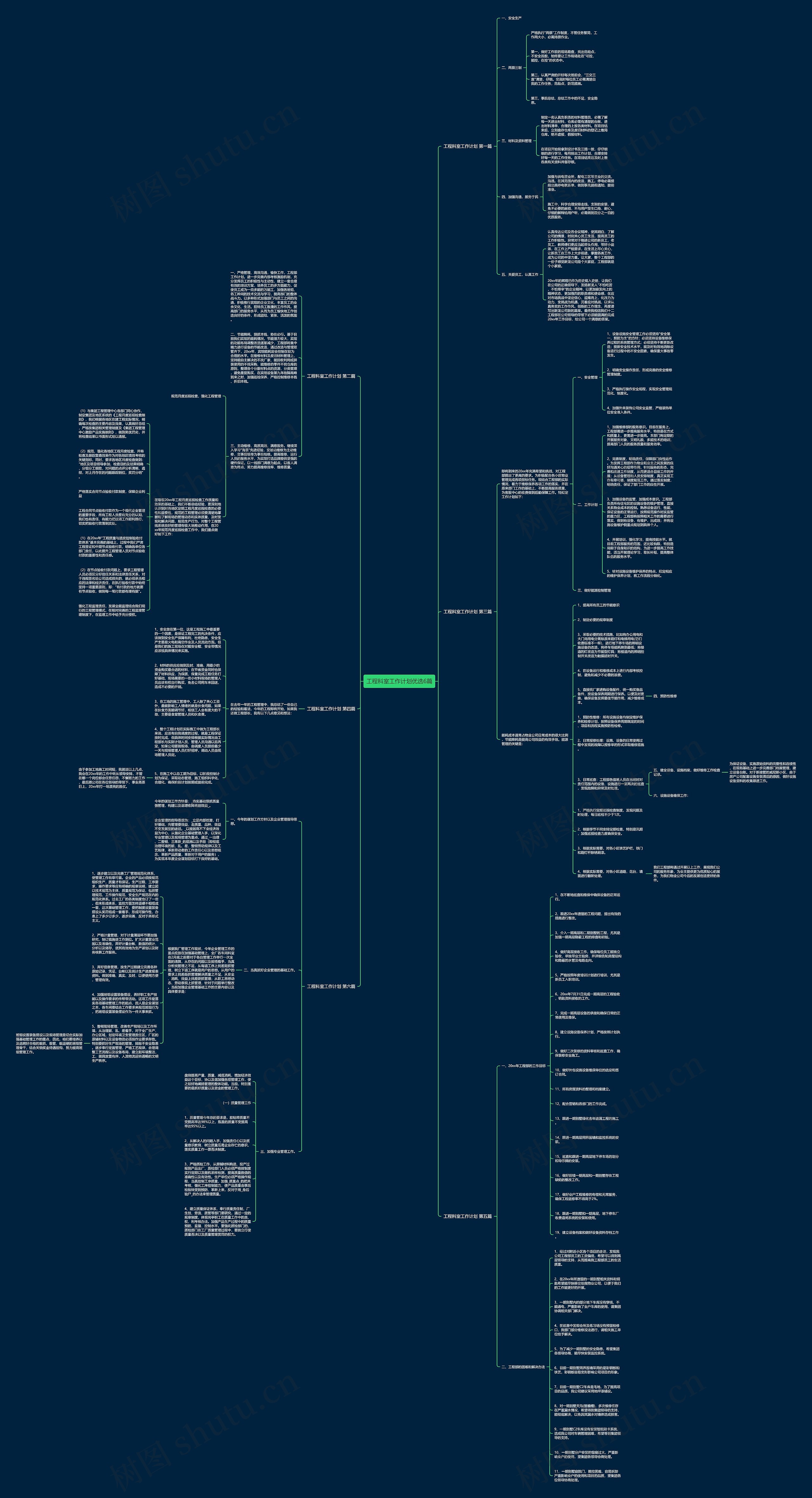 工程科室工作计划优选6篇思维导图