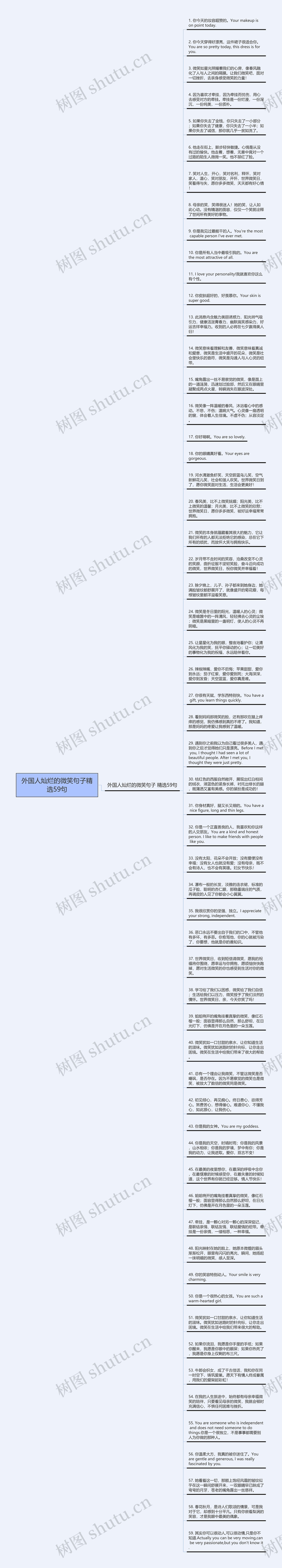外国人灿烂的微笑句子精选59句