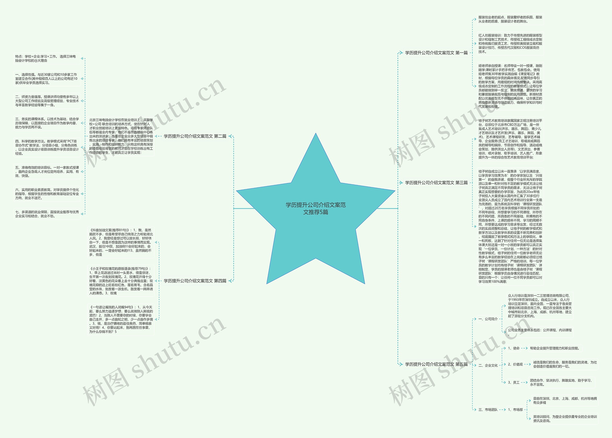 学历提升公司介绍文案范文推荐5篇思维导图
