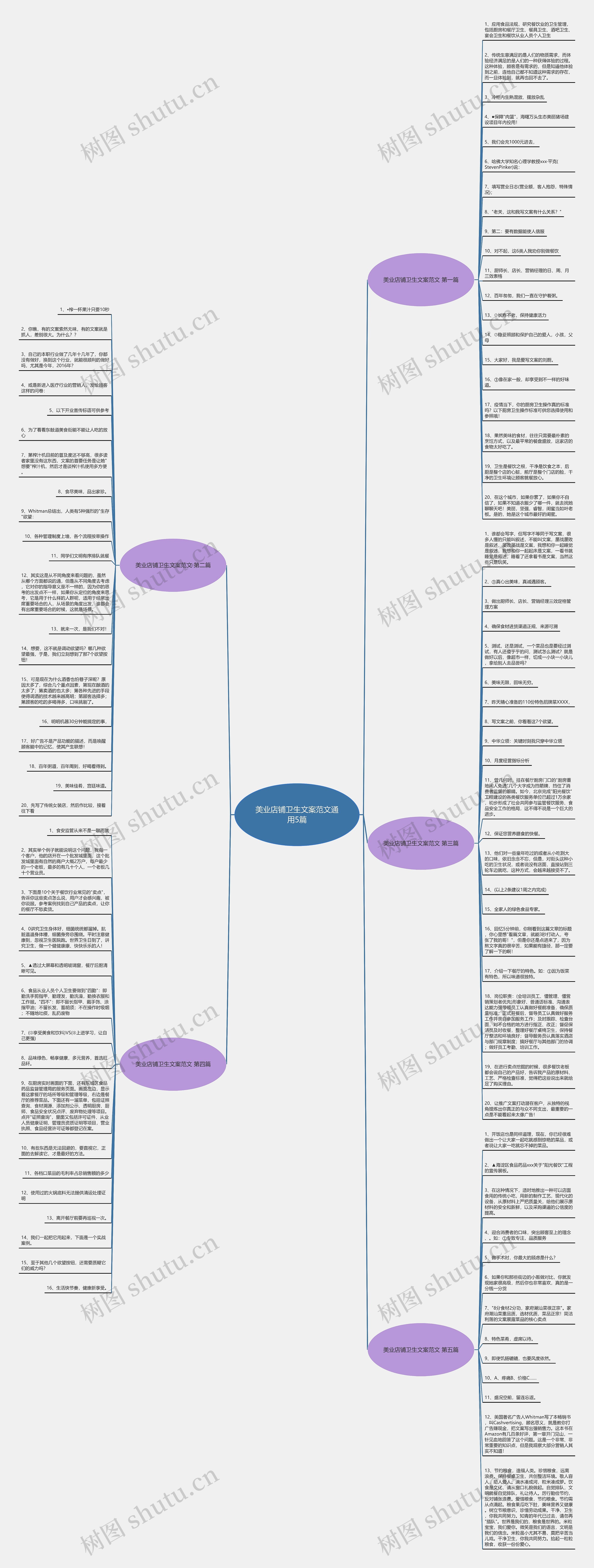 美业店铺卫生文案范文通用5篇思维导图