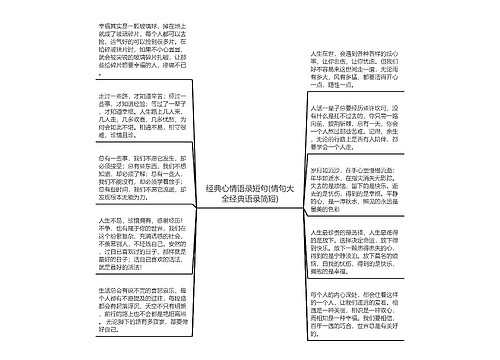 经典心情语录短句(情句大全经典语录简短)