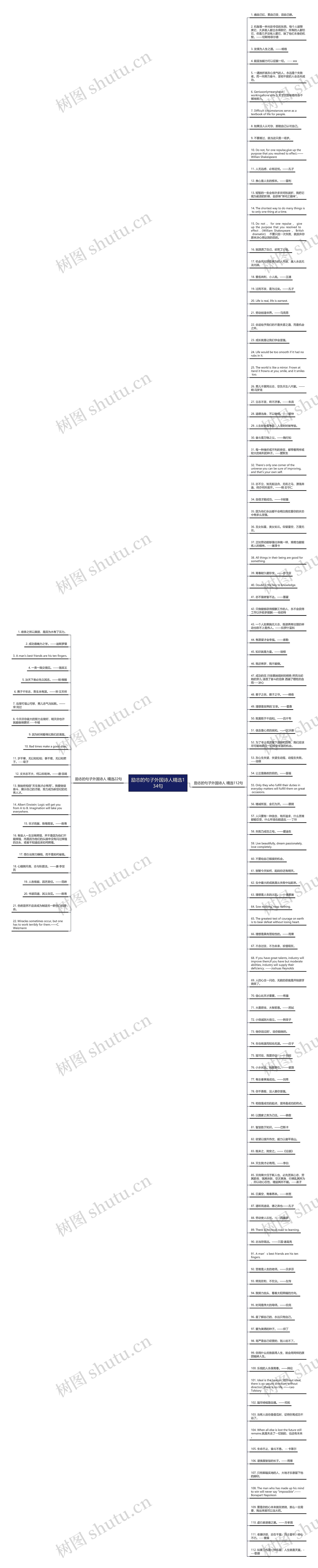 励志的句子外国诗人精选134句思维导图