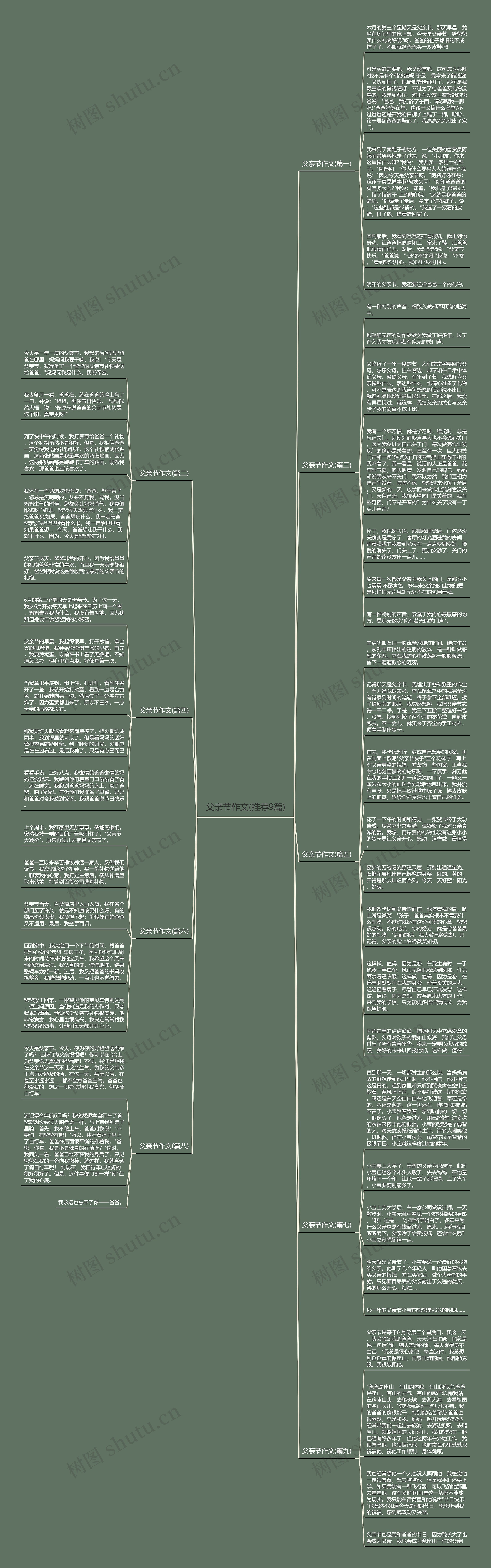 父亲节作文(推荐9篇)思维导图