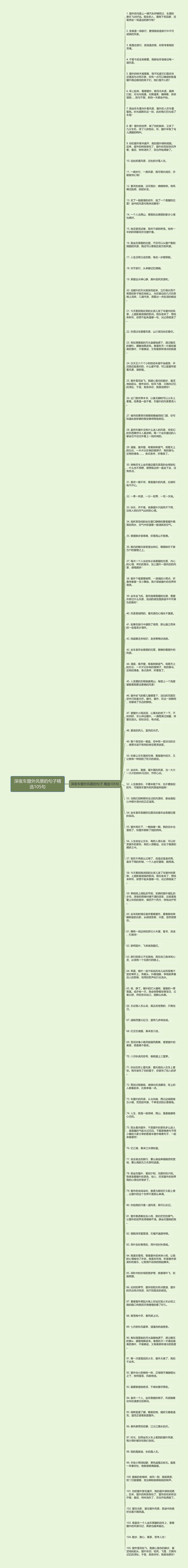 深夜车窗外风景的句子精选105句思维导图