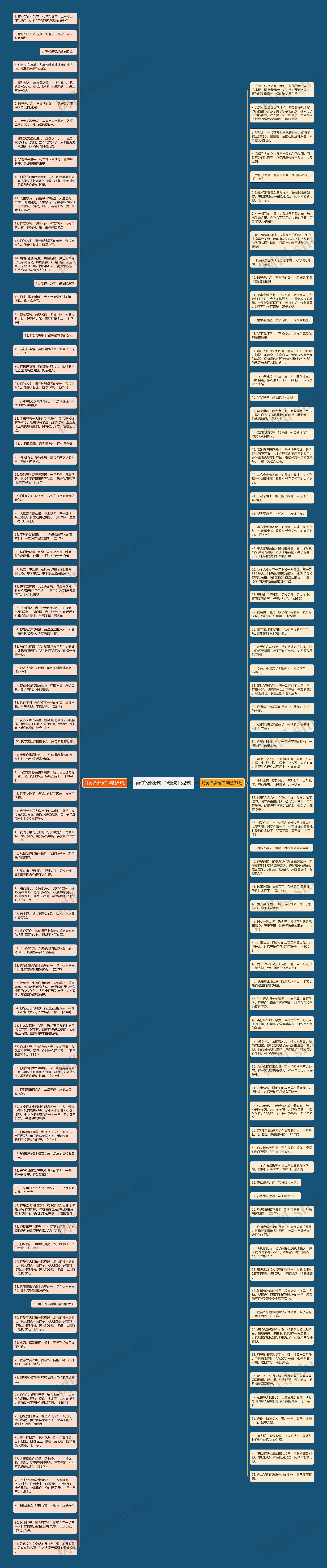赞美偶像句子精选152句思维导图