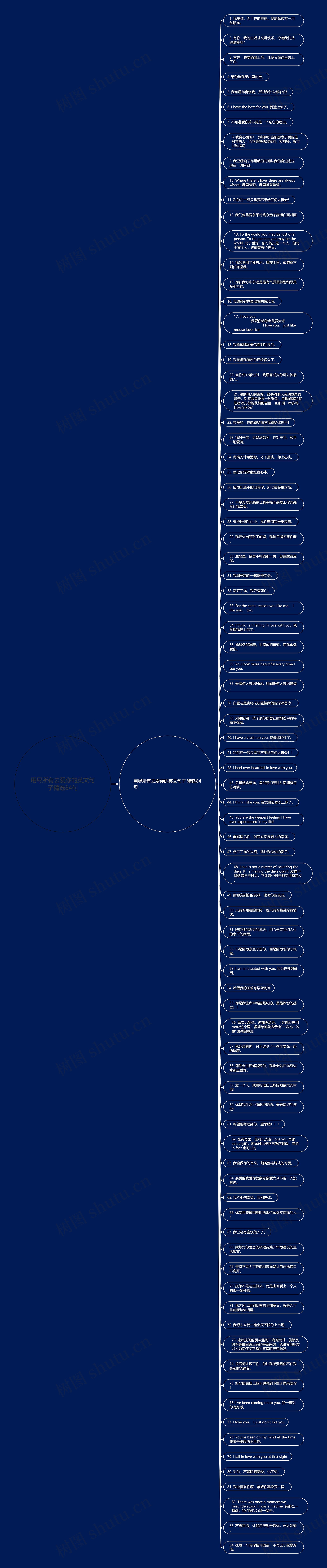 用尽所有去爱你的英文句子精选84句思维导图