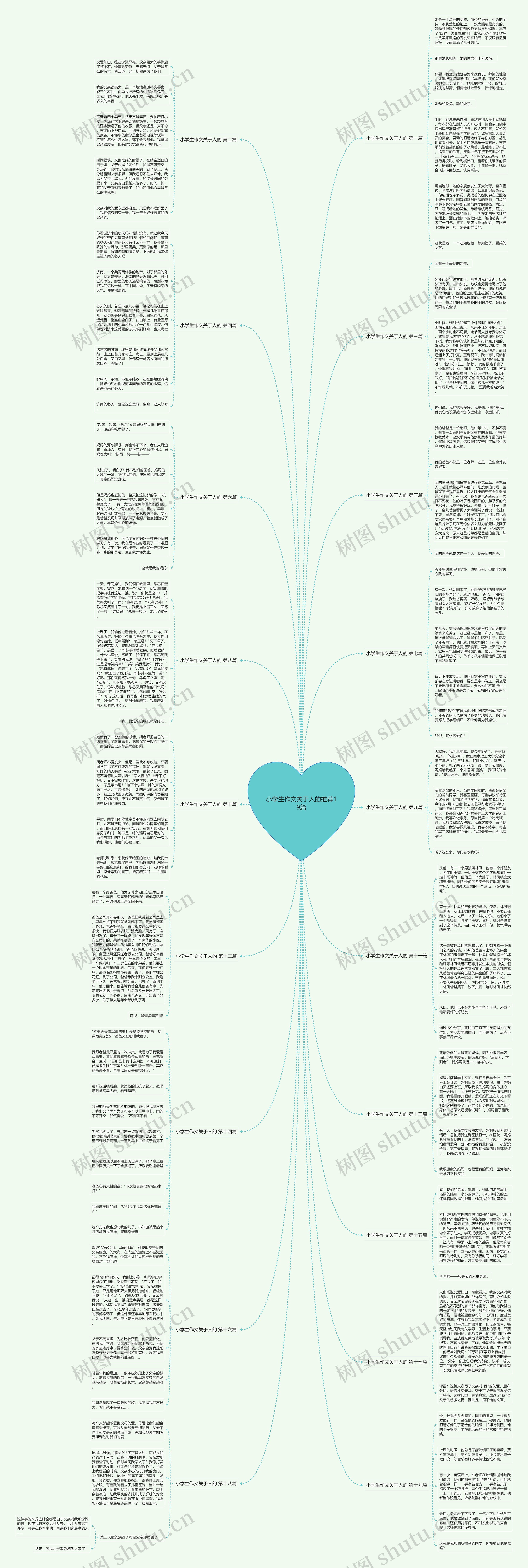 小学生作文关于人的推荐19篇思维导图