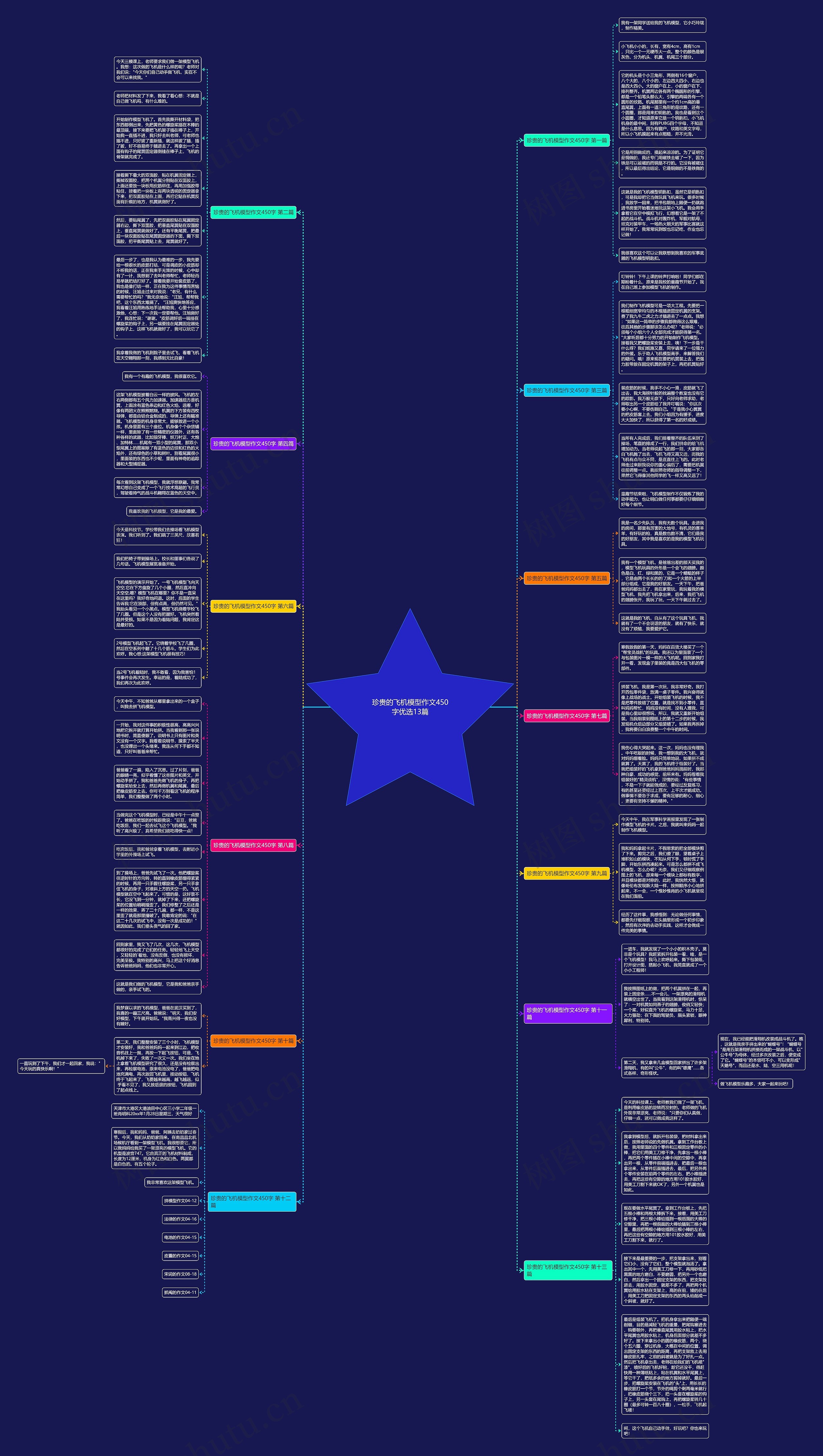 珍贵的飞机模型作文450字优选13篇思维导图