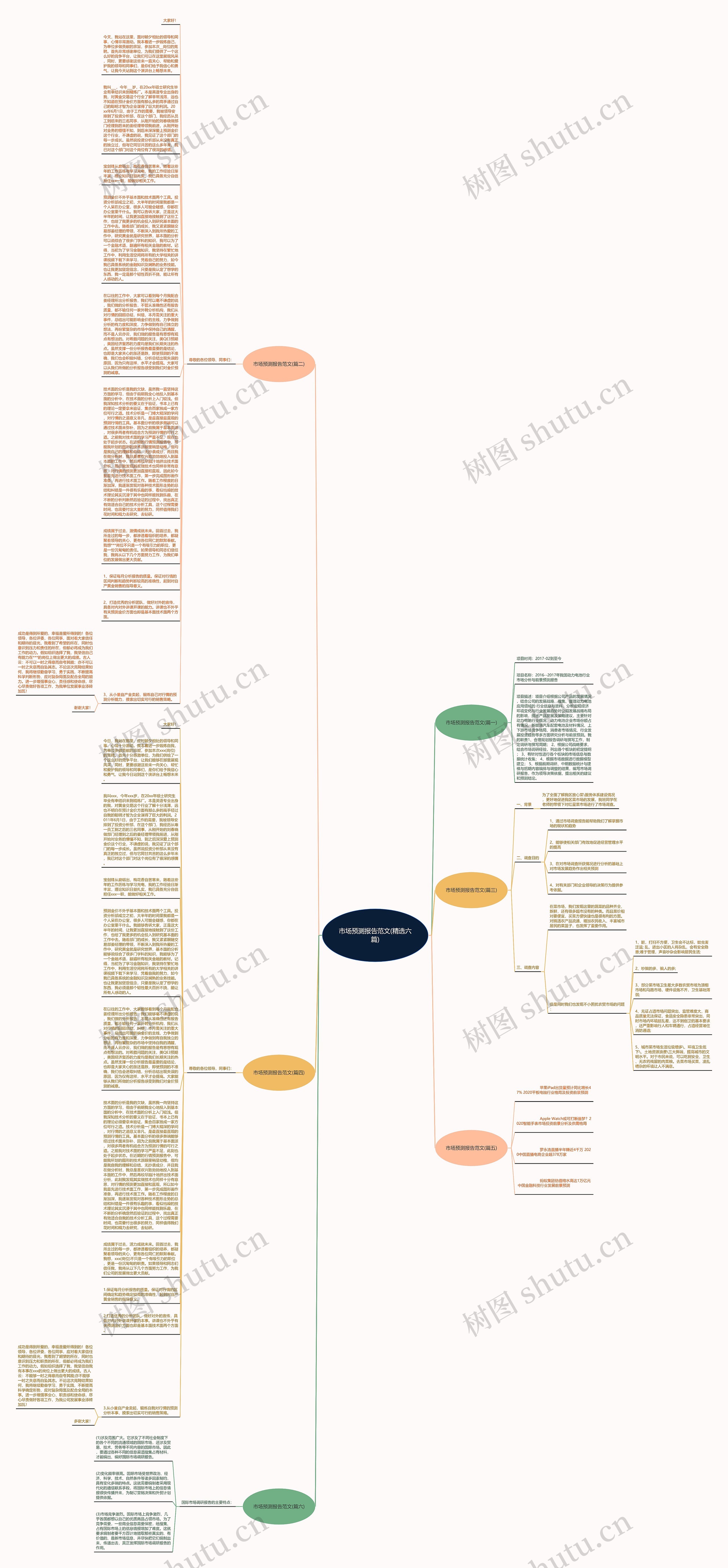 市场预测报告范文(精选六篇)思维导图
