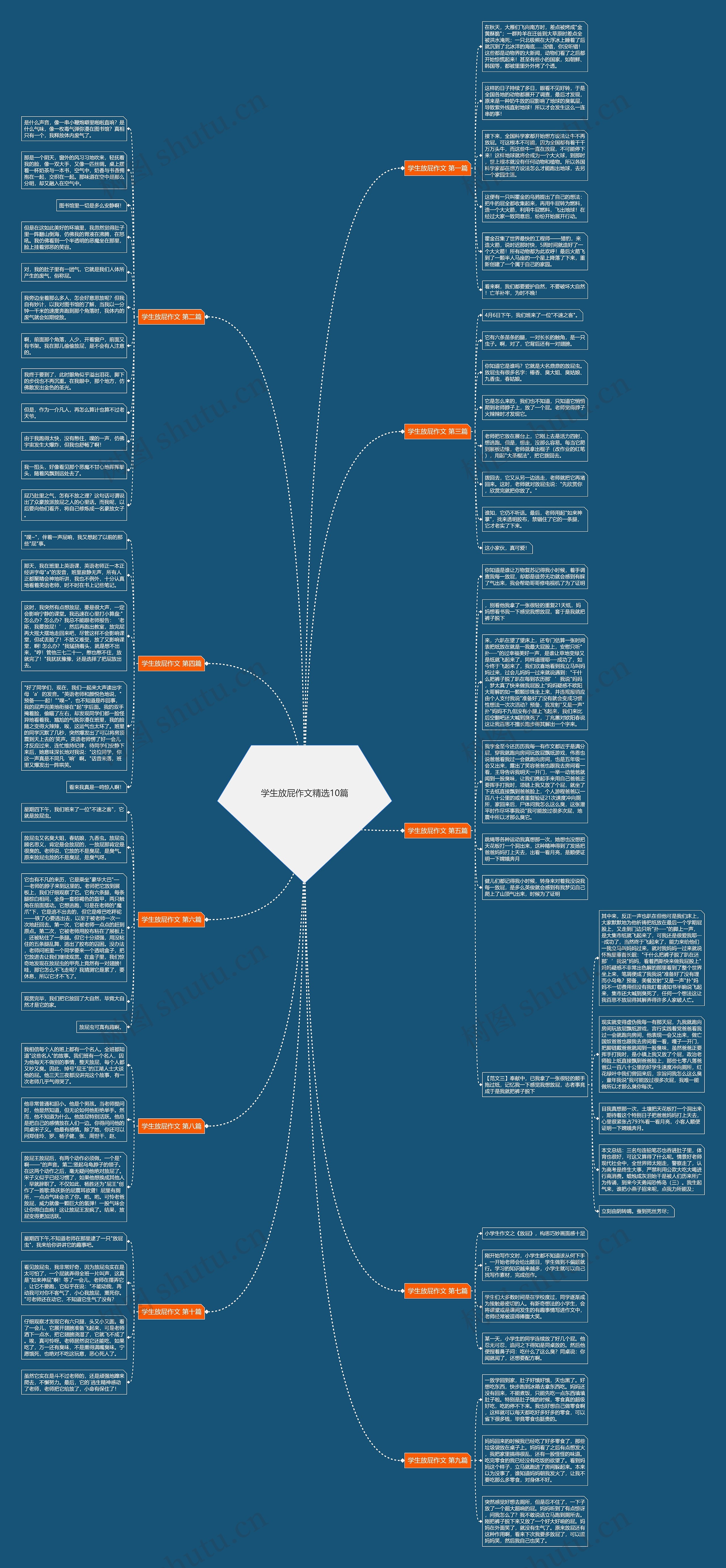 学生放屁作文精选10篇思维导图