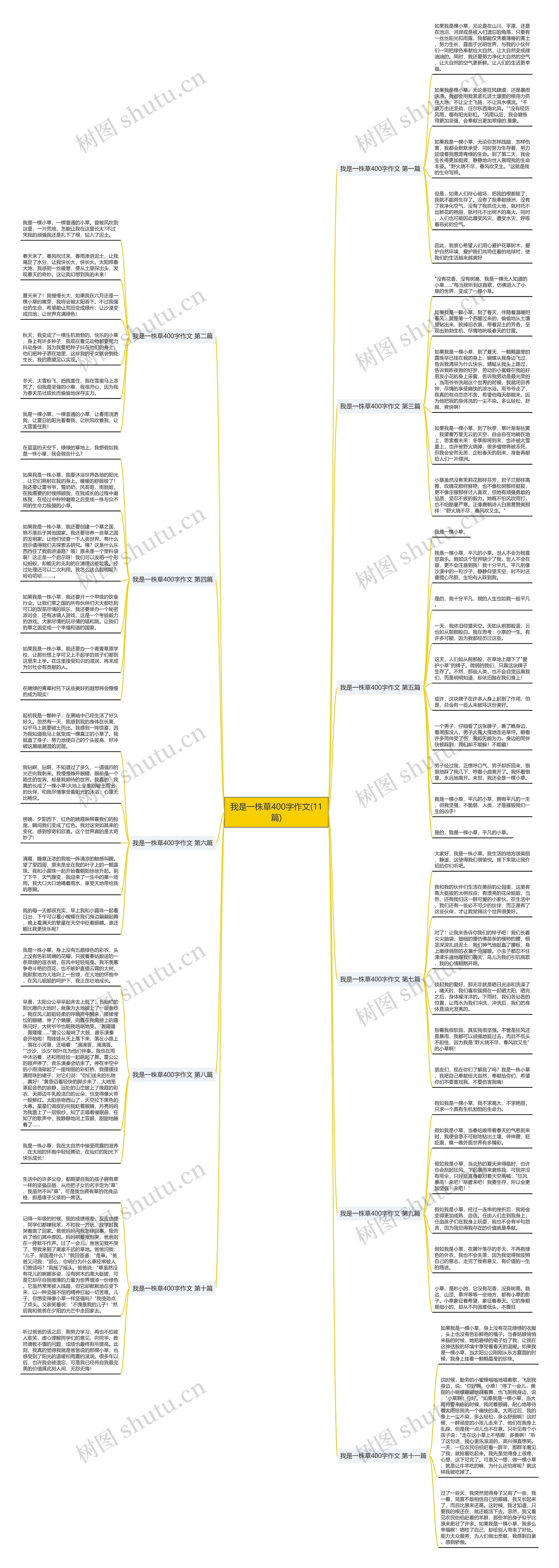 我是一株草400字作文(11篇)思维导图