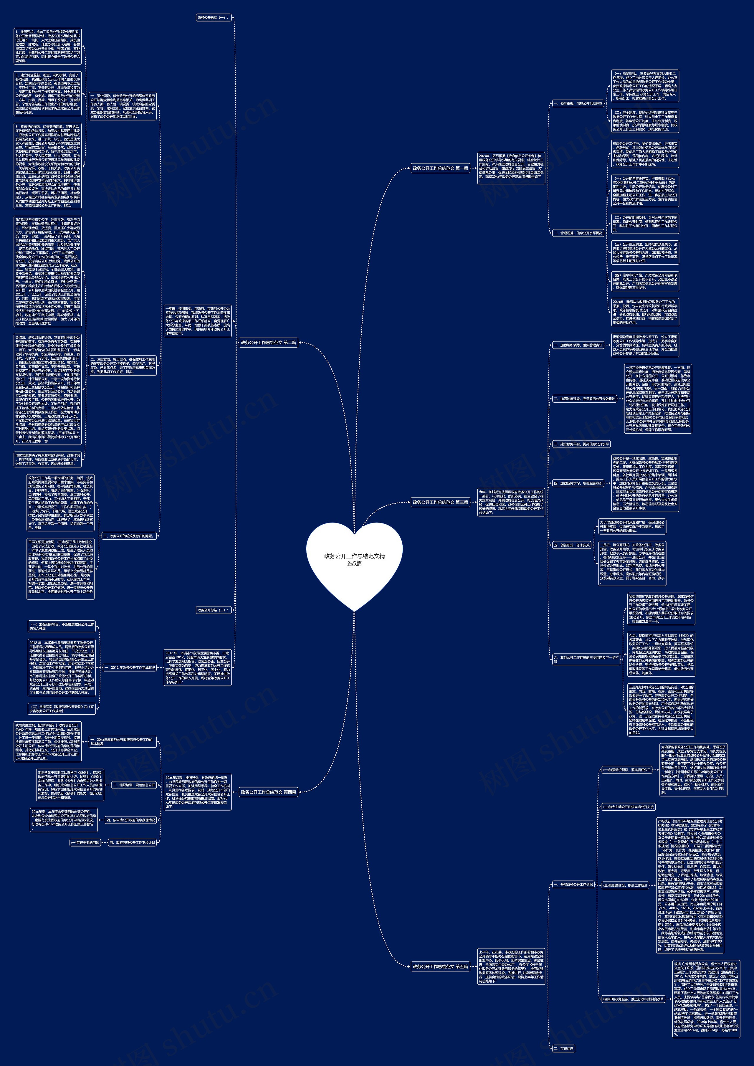 政务公开工作总结范文精选5篇思维导图