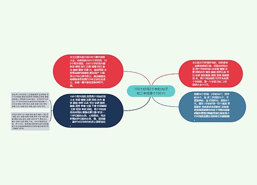 100个好词2个字的(句子和二字词语个100个)