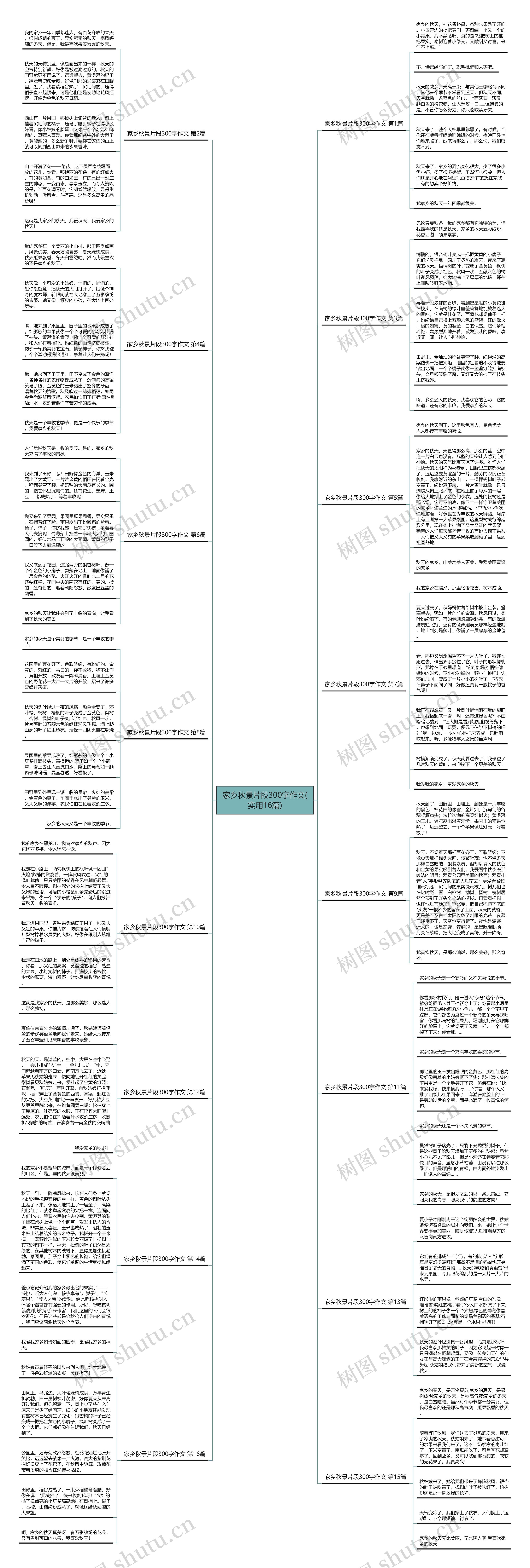 家乡秋景片段300字作文(实用16篇)