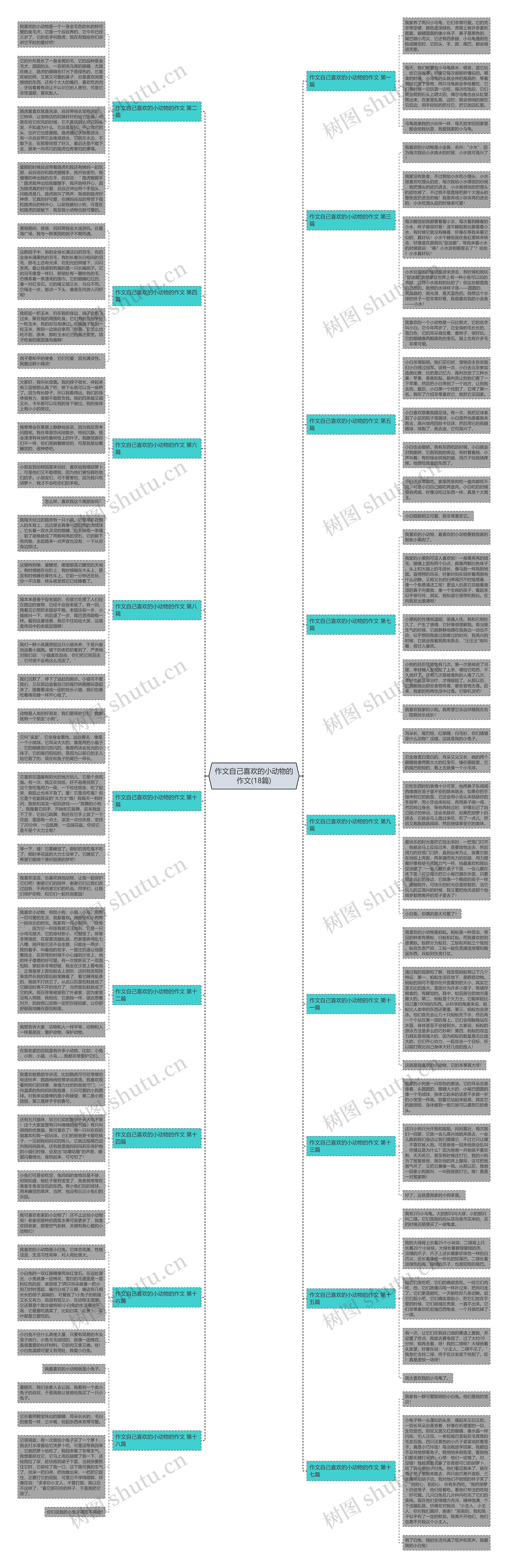 作文自己喜欢的小动物的作文(18篇)思维导图