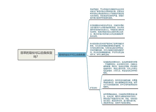 翡翠的裂纹可以自我恢复吗？