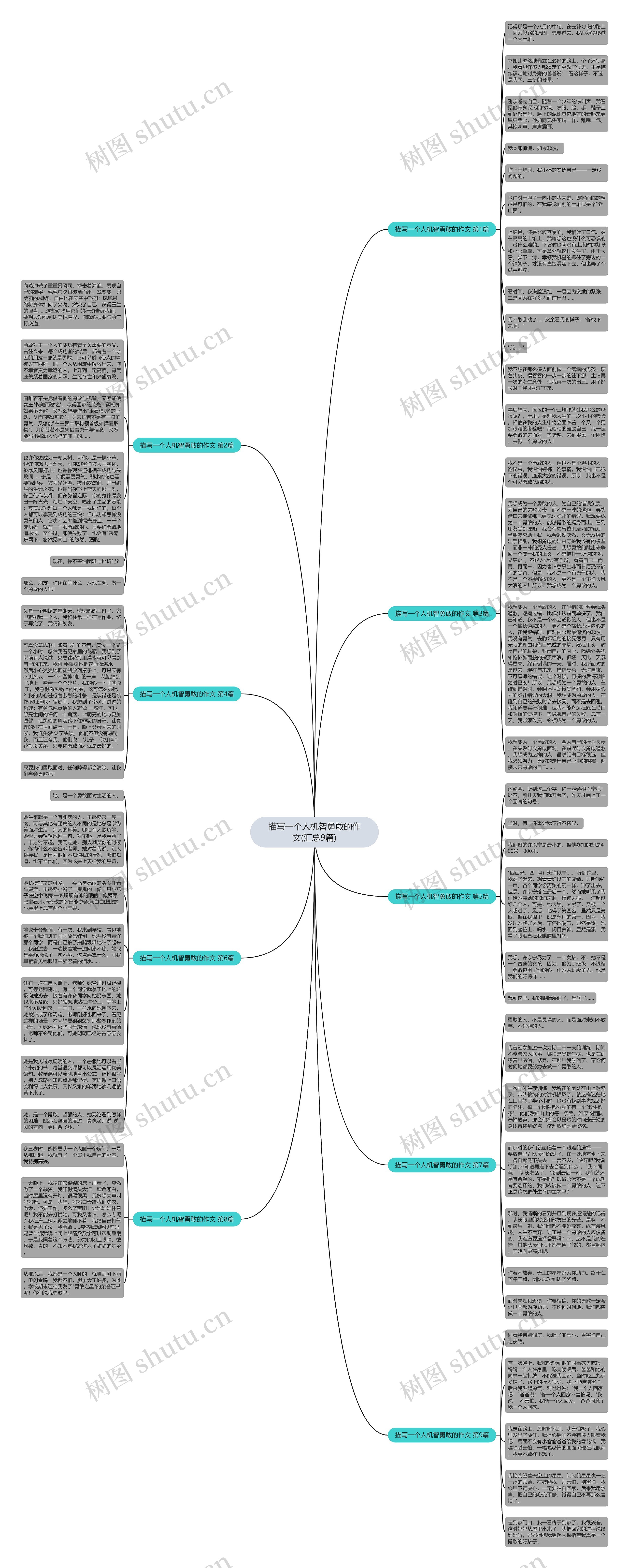 描写一个人机智勇敢的作文(汇总9篇)思维导图