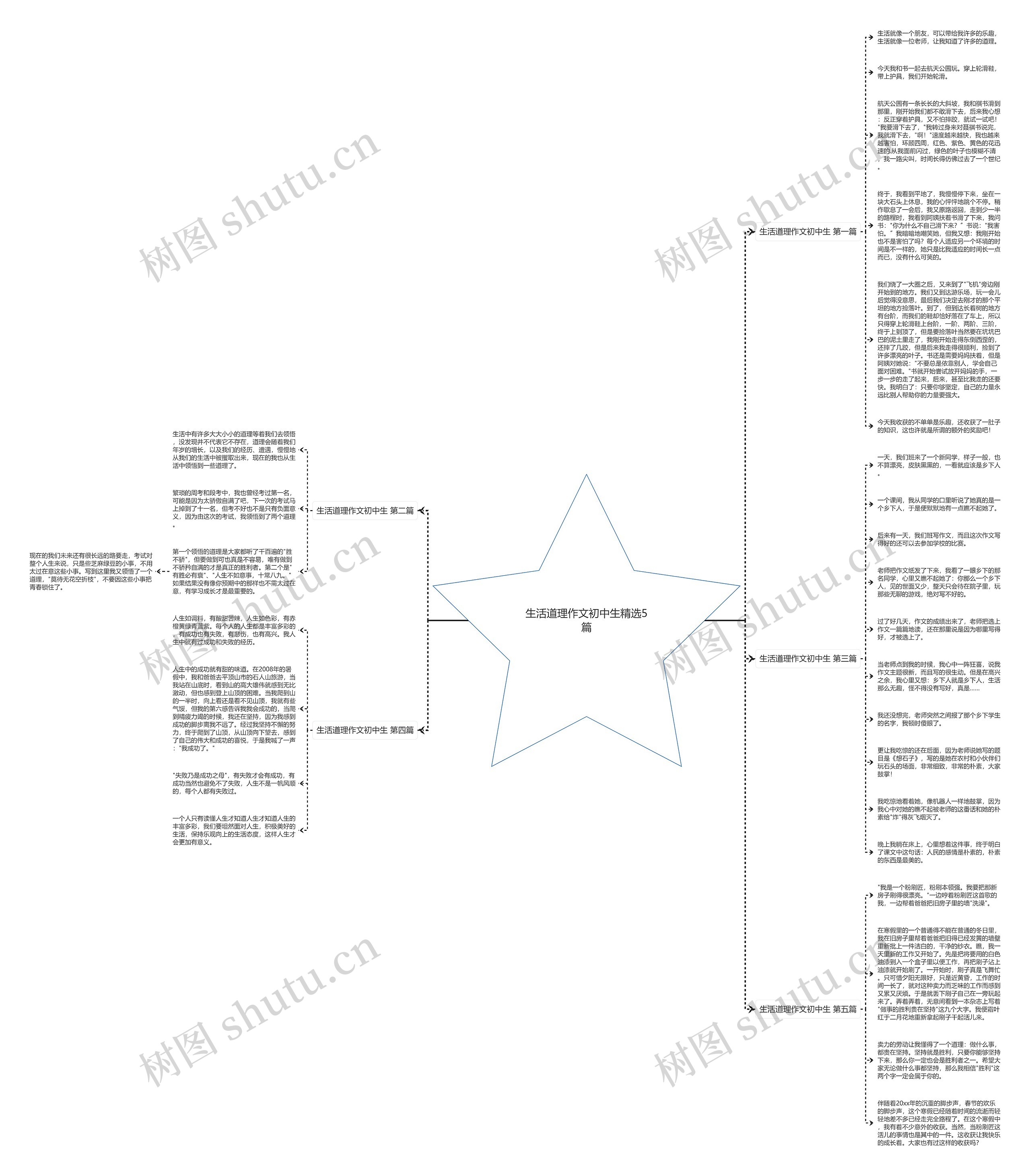 生活道理作文初中生精选5篇思维导图