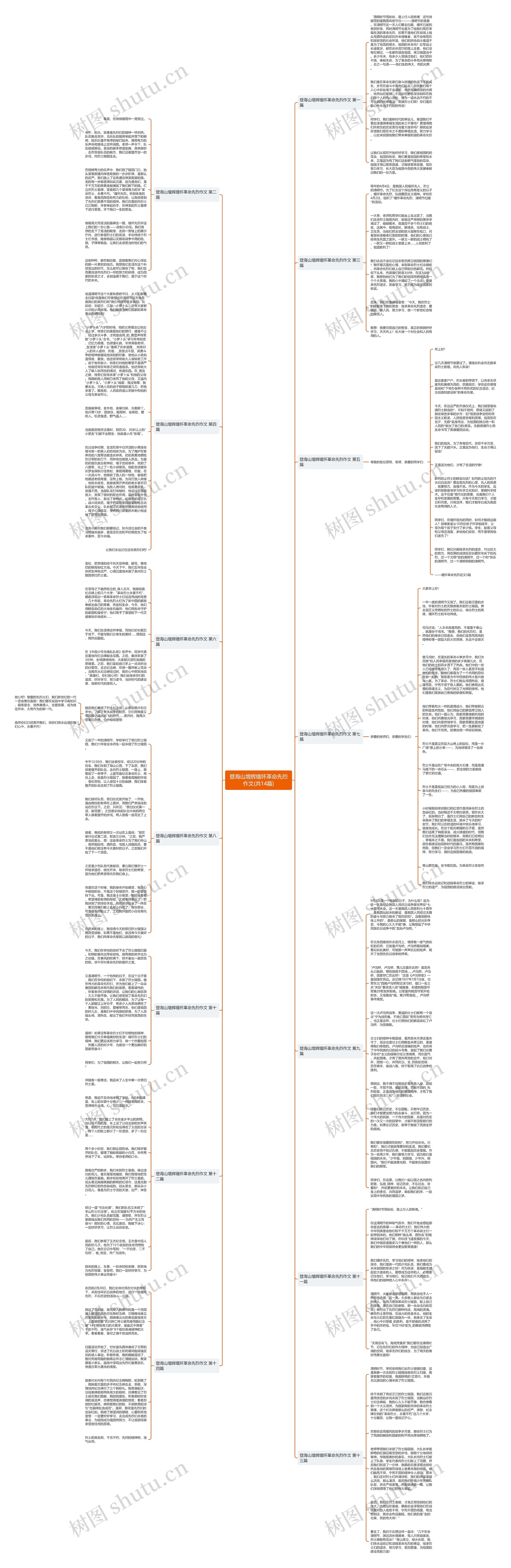 登海山增辉缅怀革命先烈作文(共14篇)思维导图