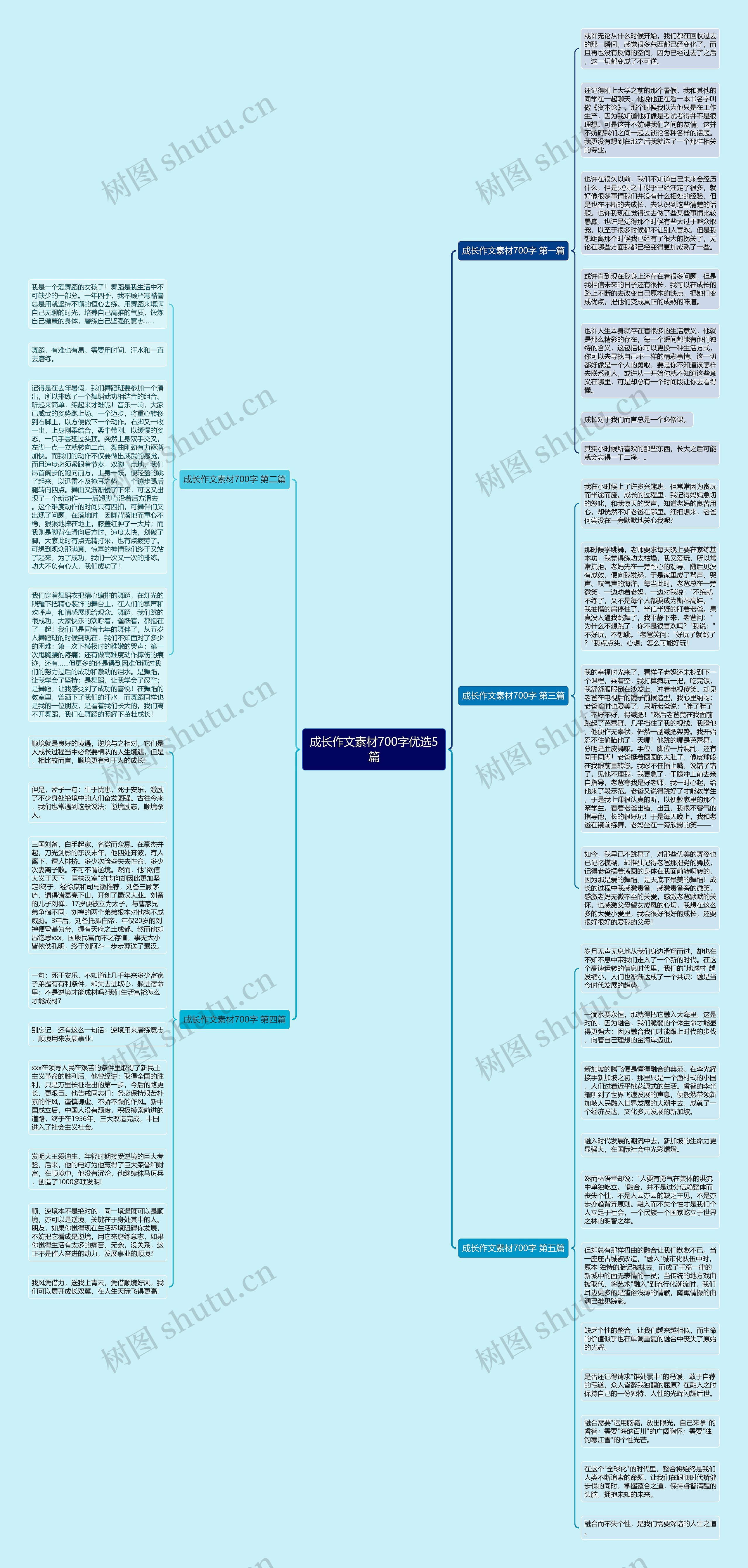 成长作文素材700字优选5篇思维导图