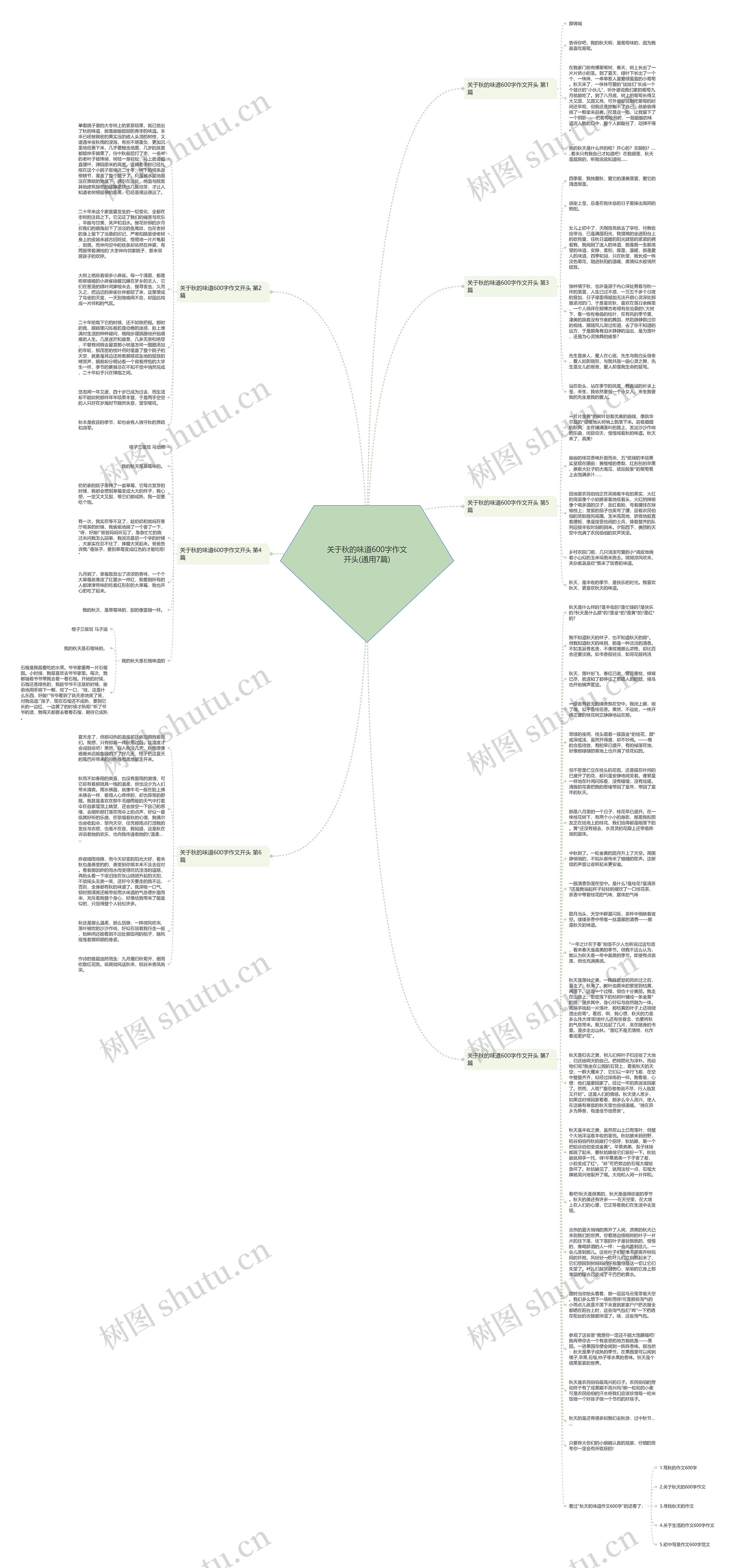 关于秋的味道600字作文开头(通用7篇)思维导图