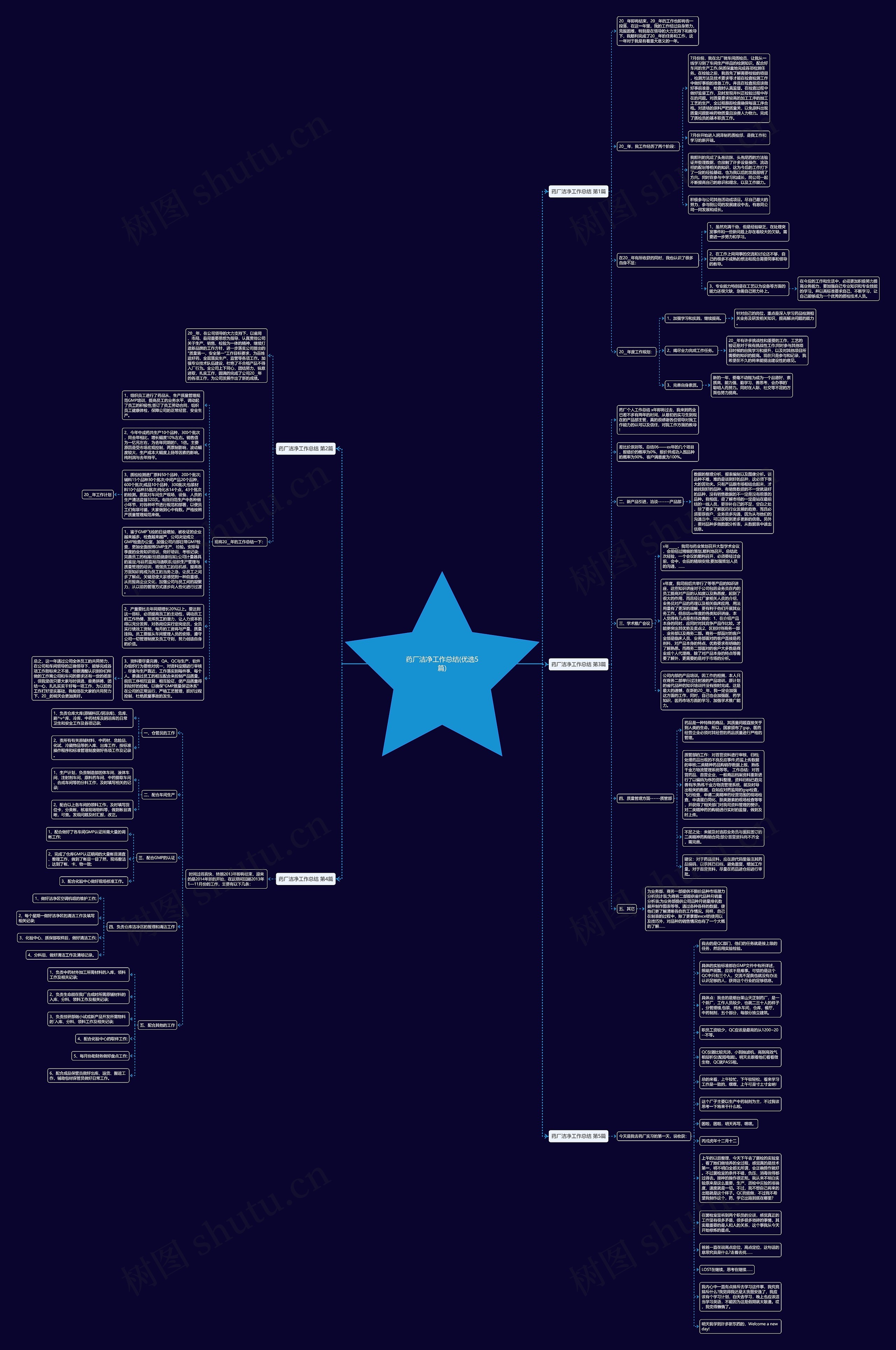 药厂洁净工作总结(优选5篇)思维导图